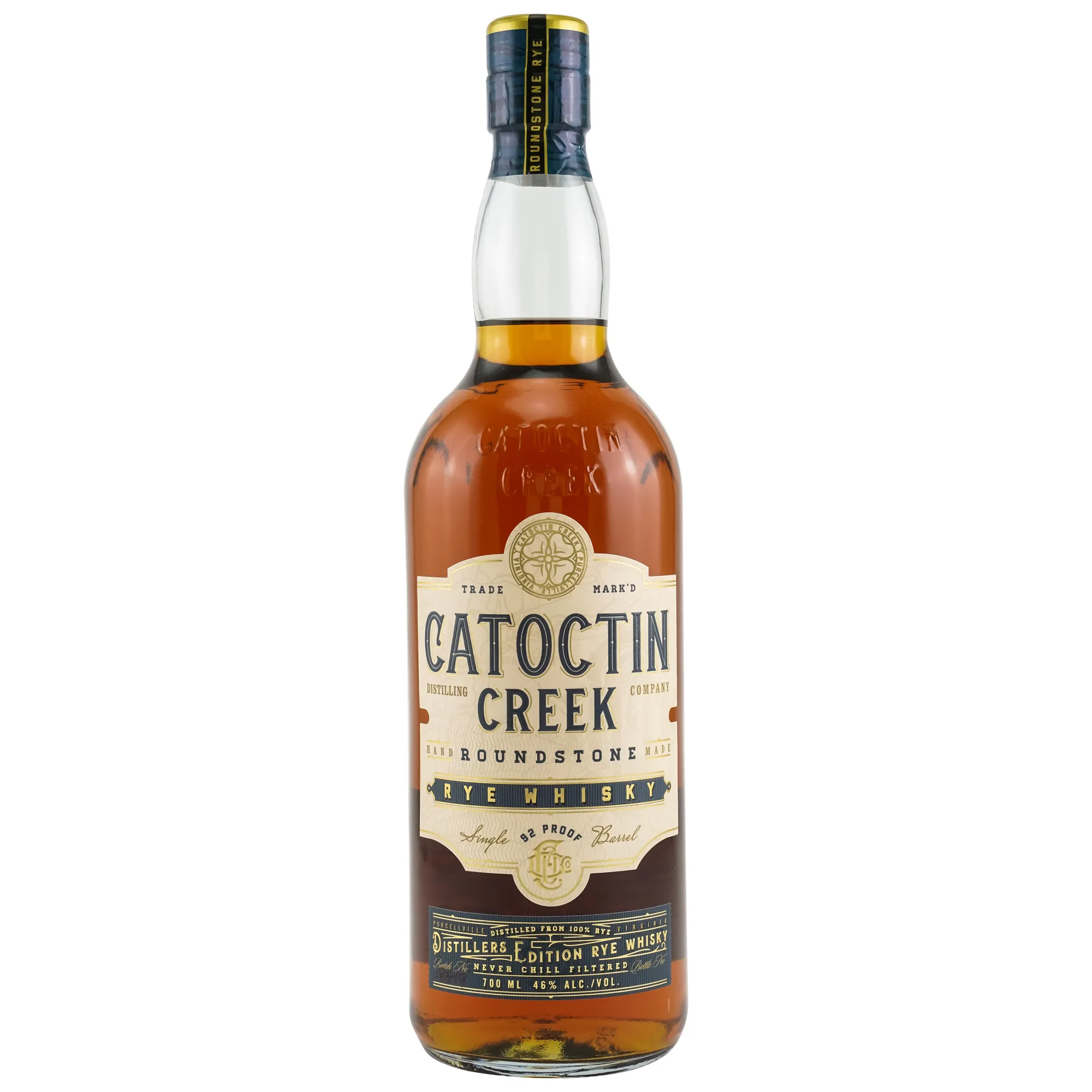 Catoctin Creek Roundstone Distillers Edition Rye Whisky Virginia Rye Whiskey, New Charred Oak Cask, Batch 19G11, 46%, 70cl