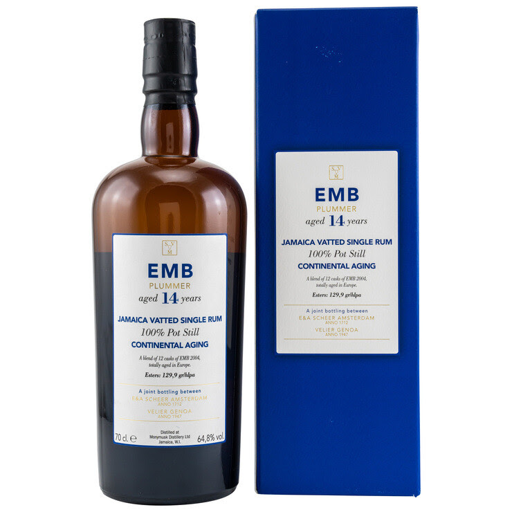 EMB Plummer 14 year old Continental Aging Scheer Velier 64,8%vol. 0,7l EMB Plummer 14 year old Continental Aging Scheer Velier 64,8%vol. 0,7l