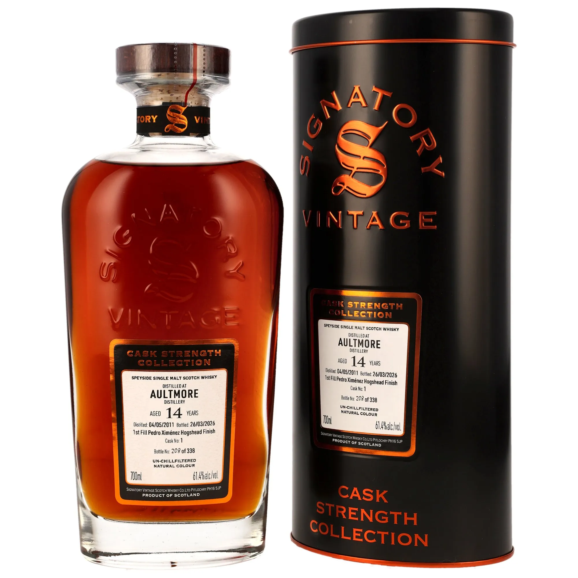 Aultmore 2011/2026 - 14 Year Old - 1st Fill PX Cask Finish #1 - Sig CS