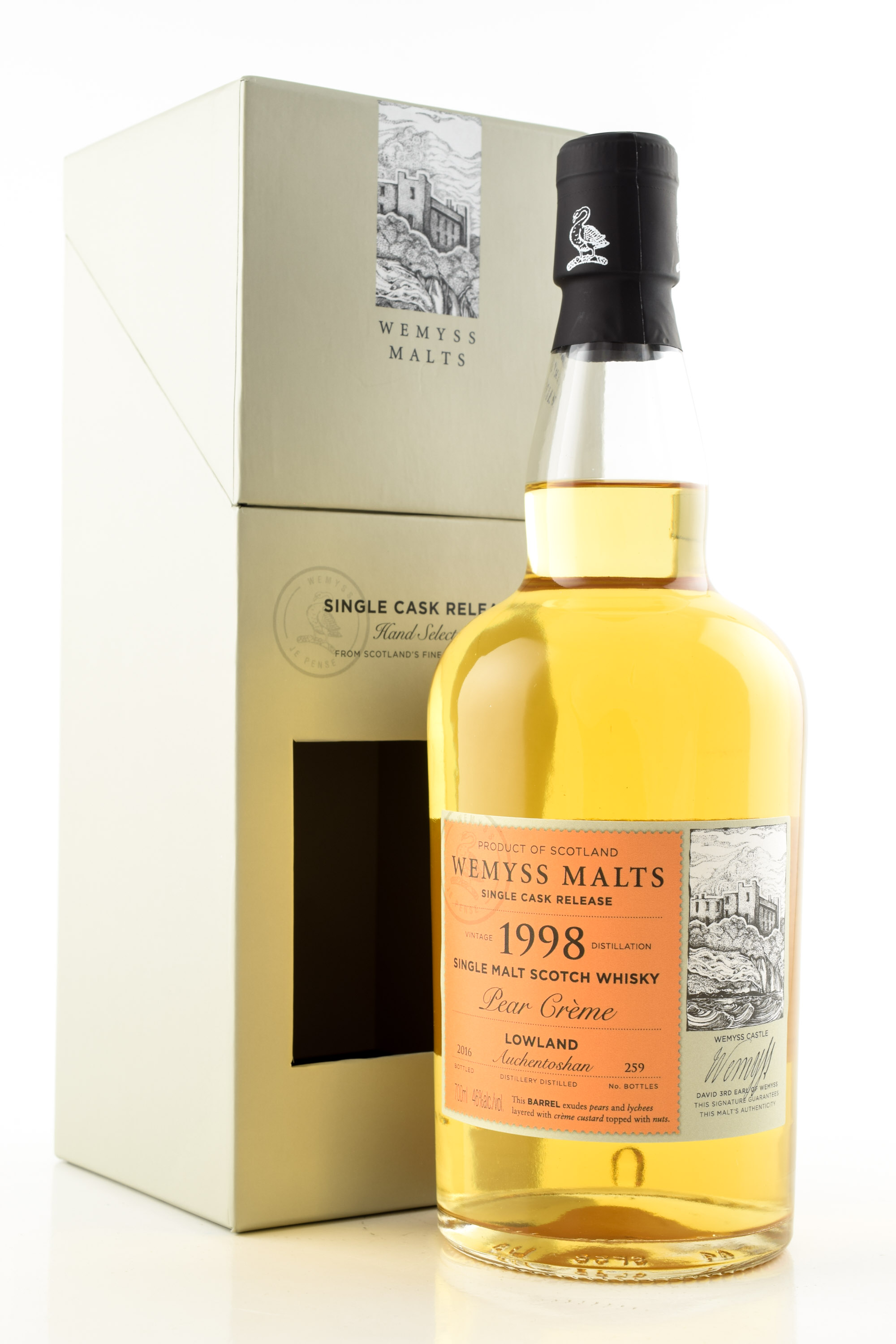 "Pear Crème" 1998/2016 Bourbon Barrel Auchentoshan Wemyss Malts 46%vol. 0,7l
