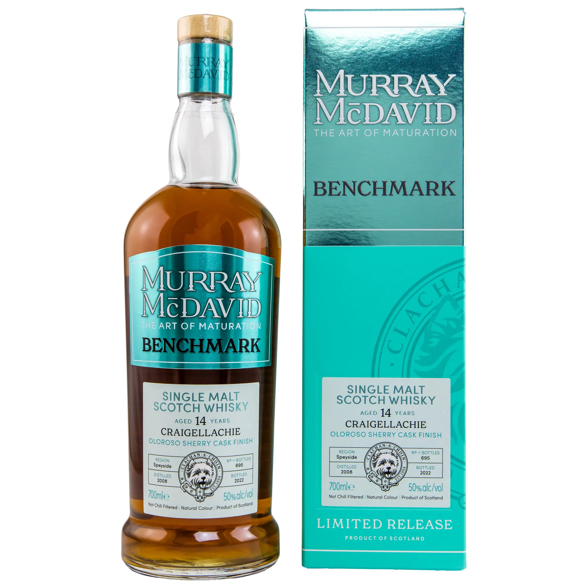 Craigellachie Benchmark Oloroso Sherry Cask Finish 14 Year Old, Oloroso Sherry Cask, 2008, Murray McDavid, 50%