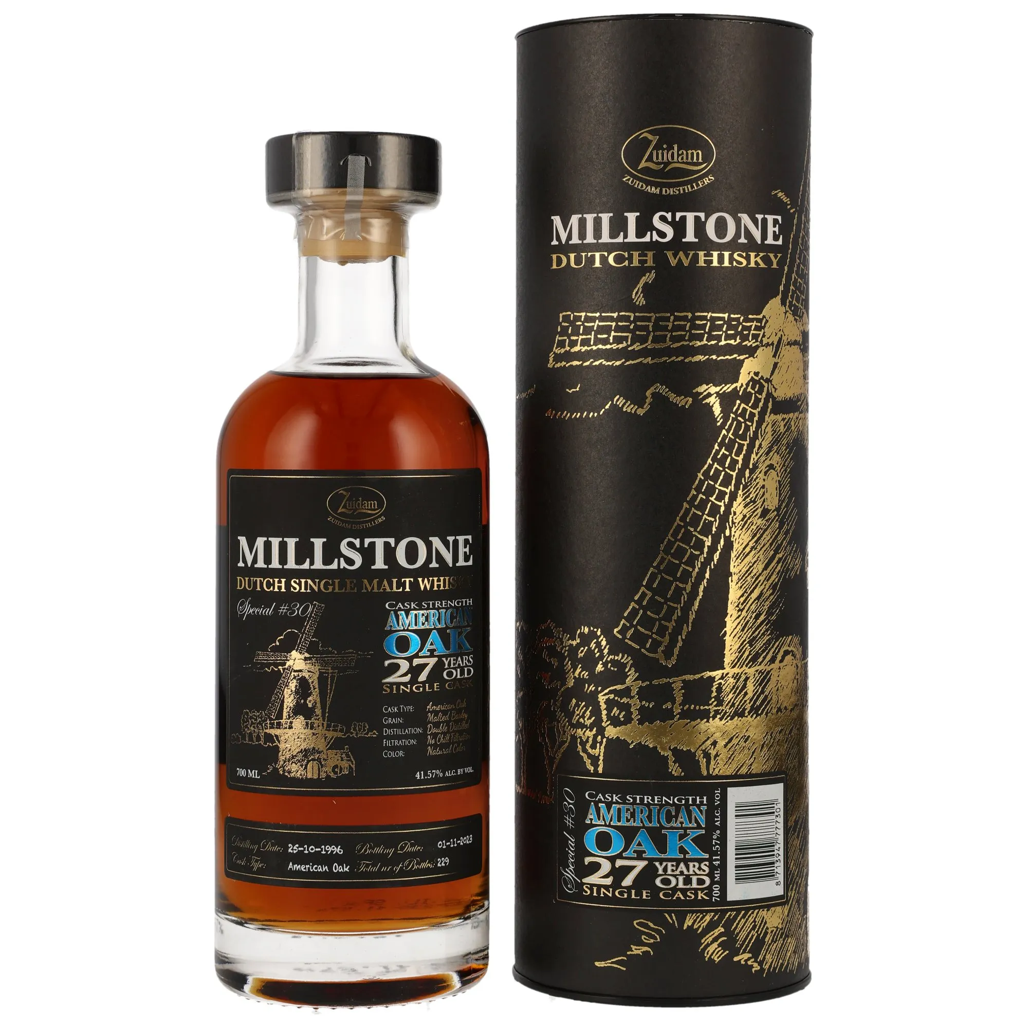 Zuidam Millstone American Oak Cask 27 Year Old, Special No. 30, 2023, 41.57%