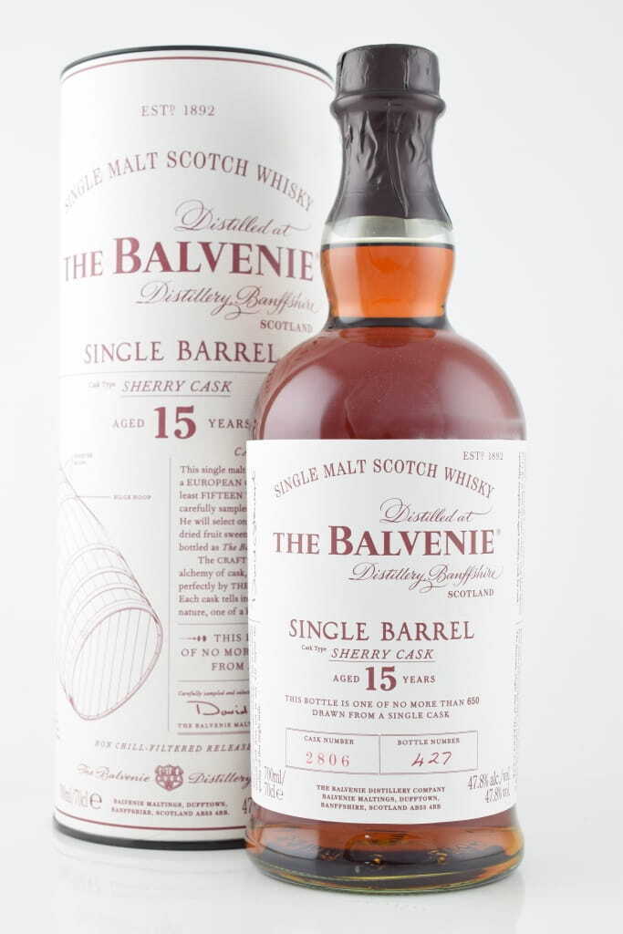 Balvenie 15 Year Old Single Barrel # 2,806 47.8% vol. 0,7l Balvenie 15 Year Old Single Barrel # 2,806 47.8% vol. 0,7l