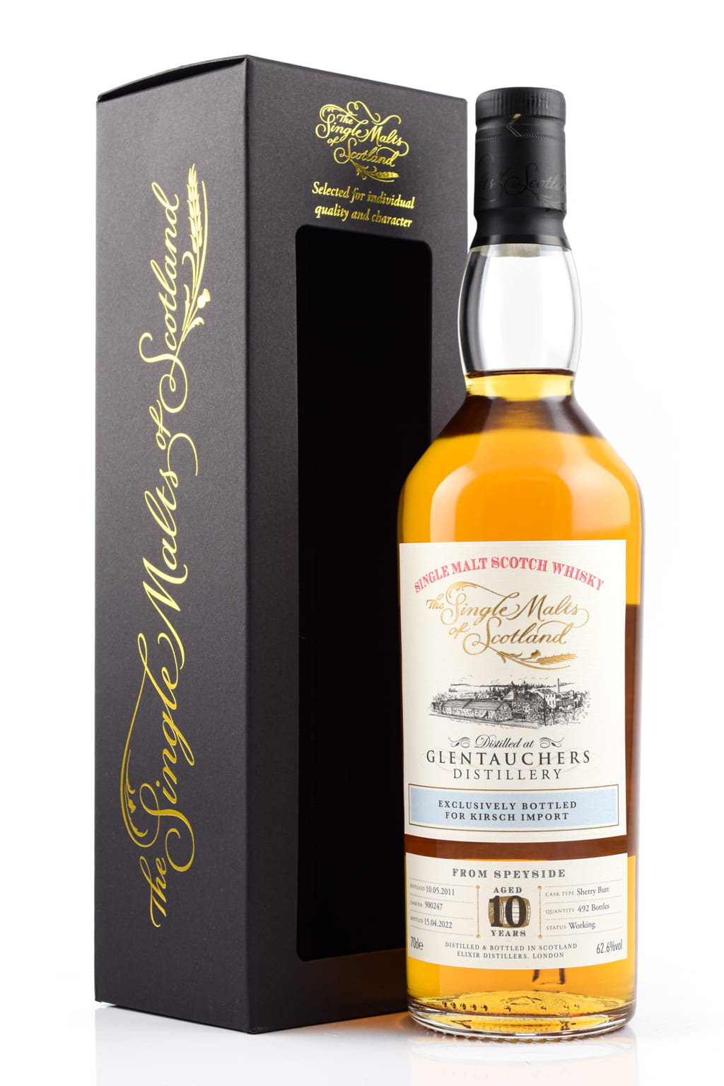 Glentauchers 10 Jahre 2011/2022 Sherry Butt #900247 "The Single Malts of Scotland" 62,6%vol. 0,7l