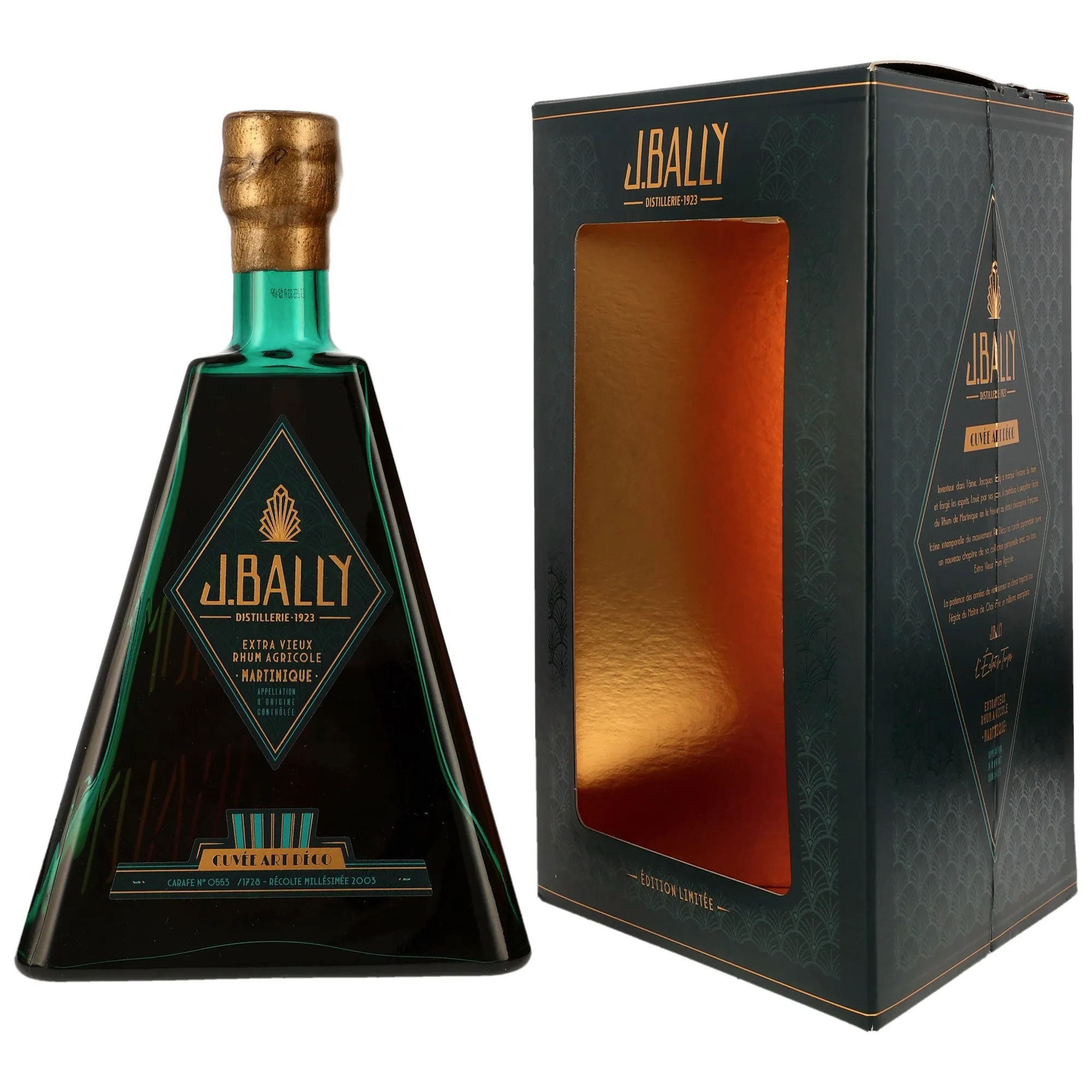 J.Bally Rhum Extra Vieux Agricole - Cuvee Art Deco 2003