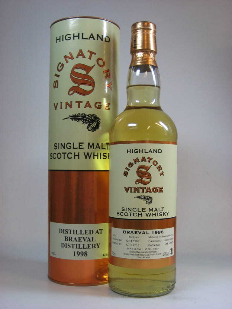 Braeval 14 Jahre 1998/2012 Bourbon Barrels Vintage Signatory 43%vol. 0,7l
