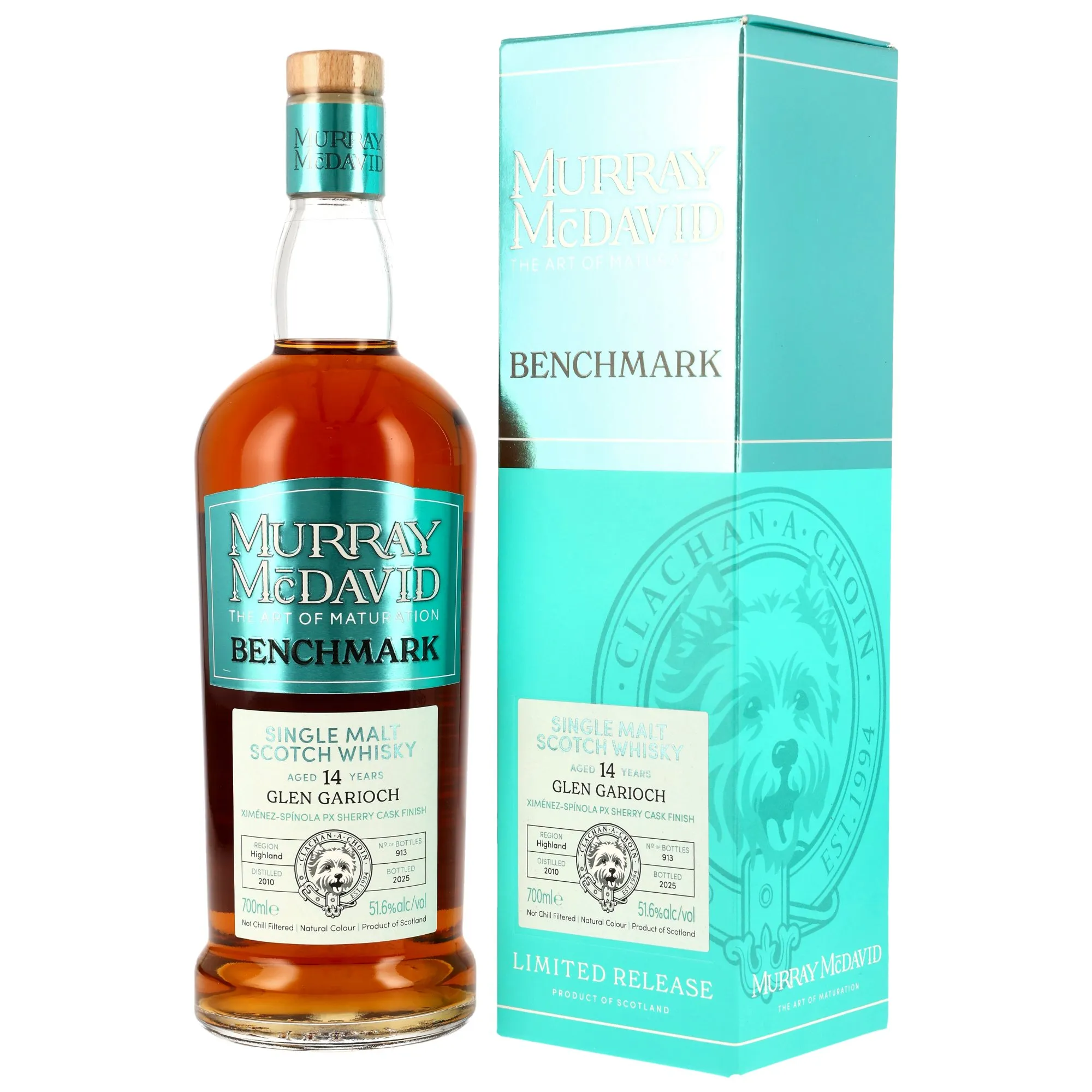 Glen Garioch Benchmark 14 Year Old, Bourbon & Ximénez-Spínola PX Sherry Cask Finish, 2010, Murray McDavid, 51.6%