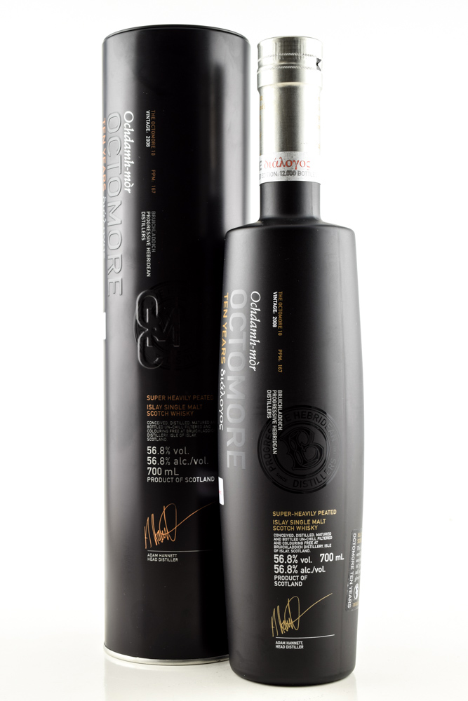 The Octomore 10 Dialogos 2008/2018 167ppm 56.8% vol. 0,7l