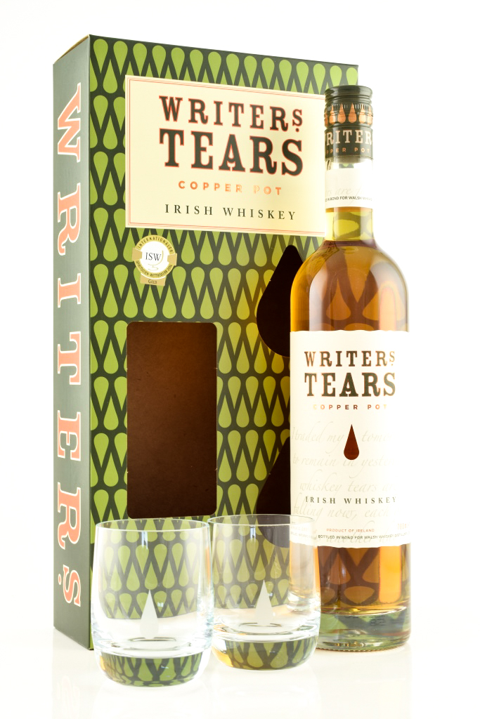 *Writers Tears - Irish Pot Still Blend 40%vol. 0,7l - mit 2 Gläsern - Geschenkpackung beschädigt