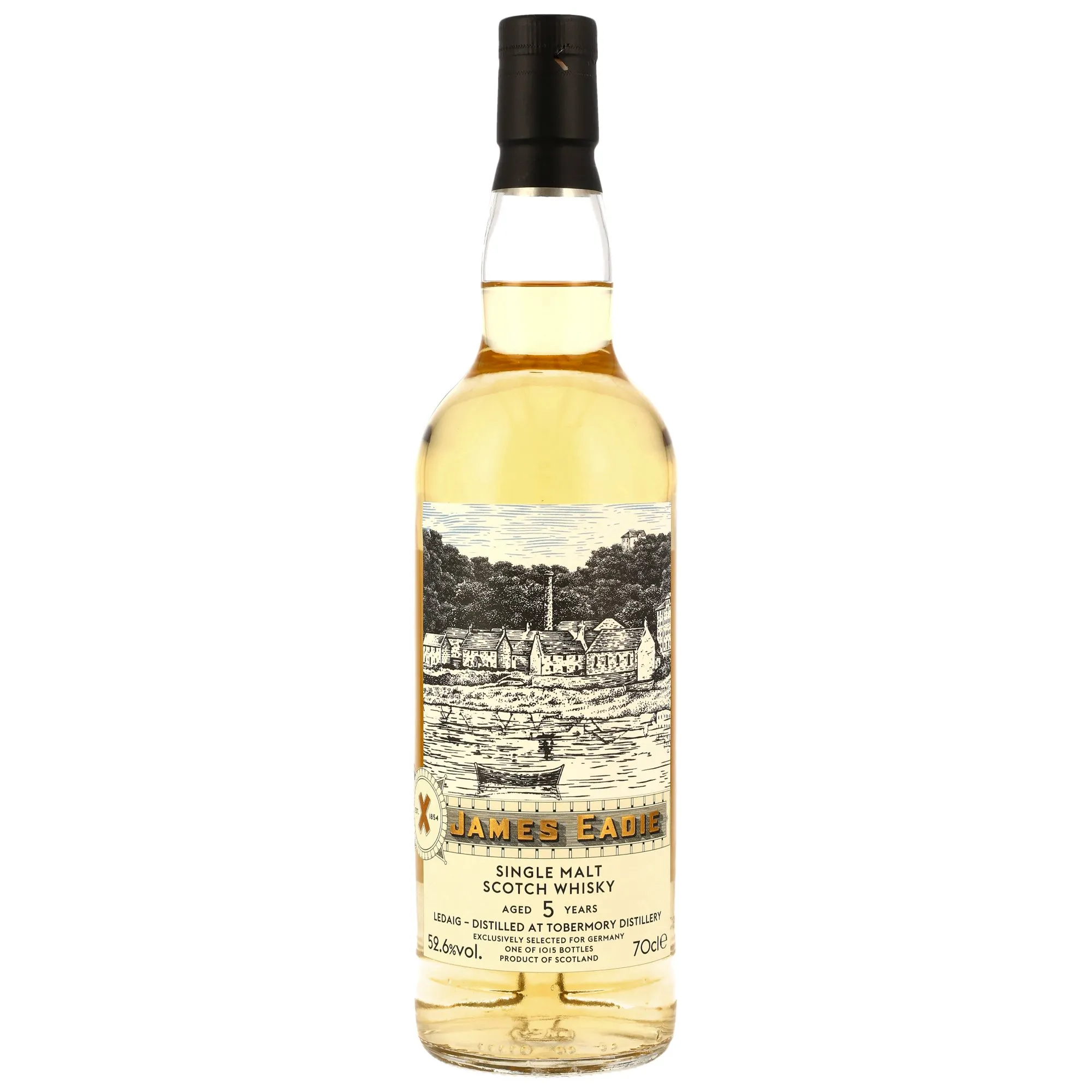Ledaig The Distilleries of Great Britain & Ireland Germany Exclusive 5 Year Old, Refill Barrel & Hogsheads Cask, 2020, James Eadie, 52.6%