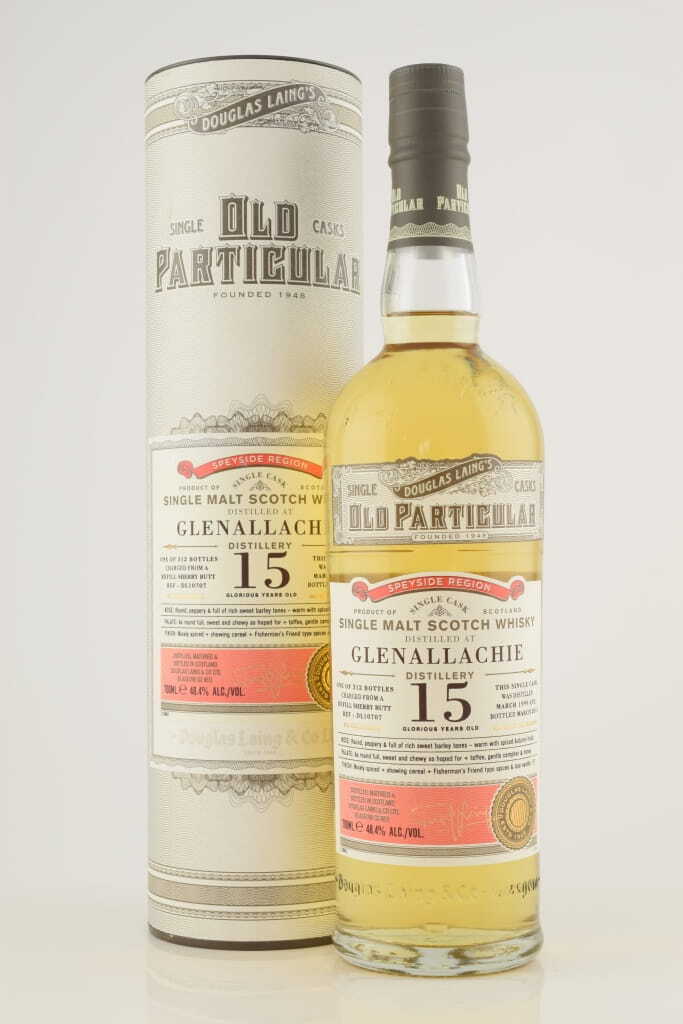 Glenallachie 15 Year Old Refill Sherry Butt 1999/2015 Douglas Laing "Old Particular" 48.4% vol. 0,7l Glenallachie 15 Year Old Refill Sherry Butt 1999/2015 Douglas Laing "Old Particular" 48.4% vol. 0,7l