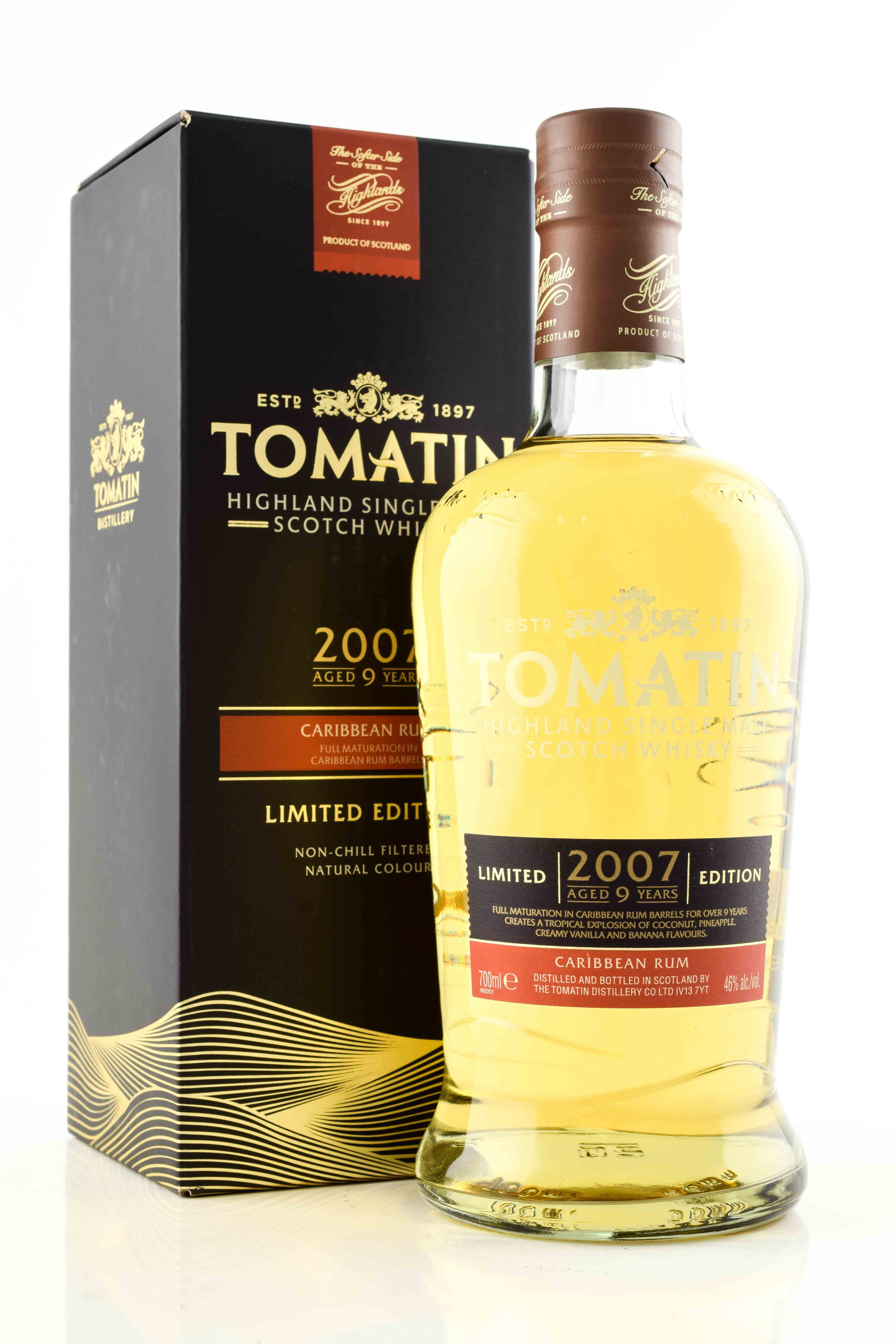 Tomatin 9 Year Old 2007 Caribbean rum barrels 46% vol. 0,7l