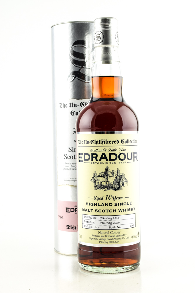 Edradour 10 year old 2010/2020 Single Cask #116 Signatory 46%vol. 0,7l Edradour 10 year old 2010/2020 Single Cask #116 Signatory 46%vol. 0,7l