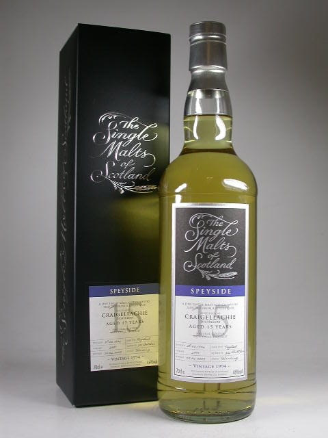 Craigellachie 15 Jahre 1994/2009 "The Single Malts of Scotland" 46%vol. 0,7l