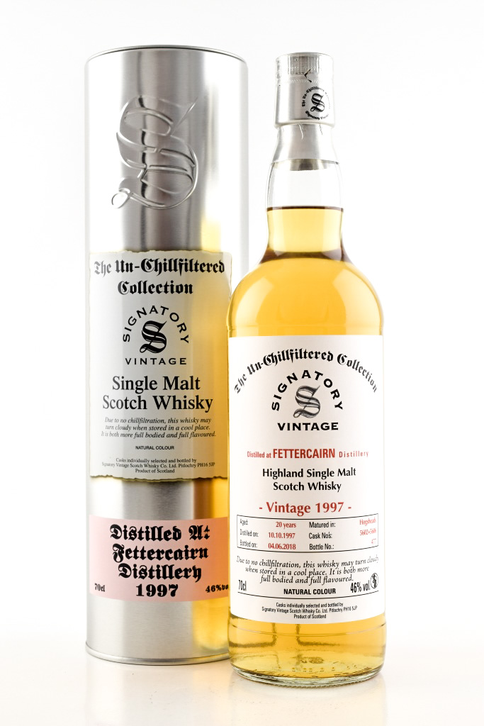 Fettercairn 20 Year Old 1997/2018 Hogsheads #5602 & #5606 Un-chillfiltered Signatory 46% vol. 0,7l Fettercairn 20 Year Old 1997/2018 Hogsheads #5602 & #5606 Un-chillfiltered Signatory 46% vol. 0,7l
