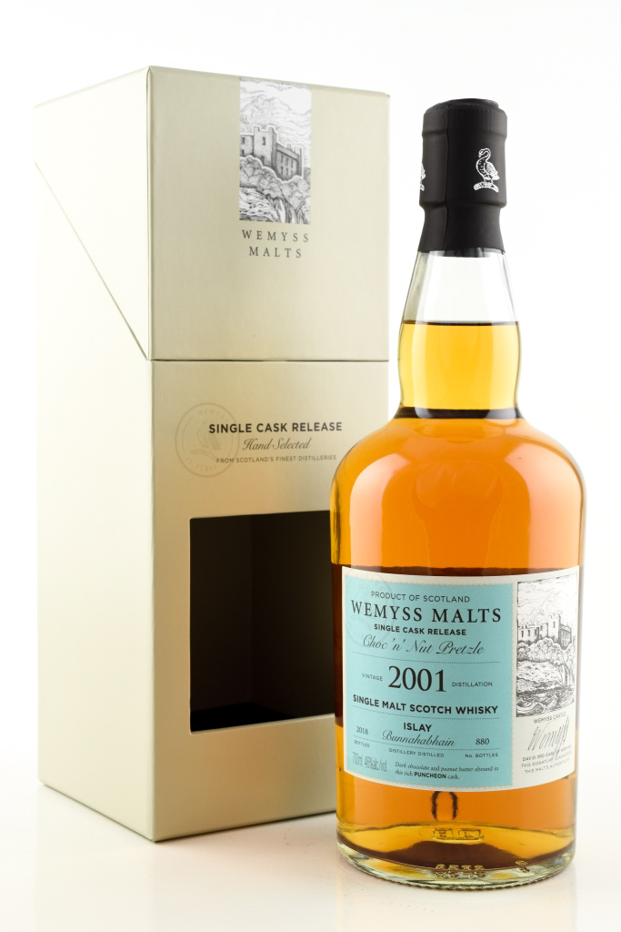 "Choc 'n' groove pretzle" 2001/2018 Puncheon Bunnahabhain Wemyss Malts 46% vol. 0,7l