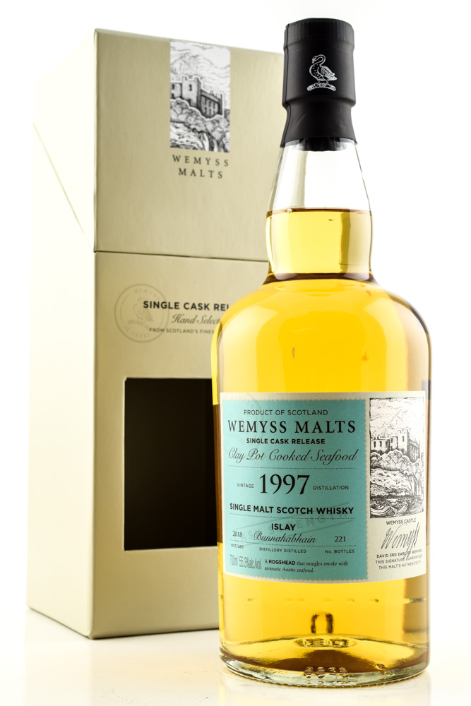 "Clay Pot Cooked Seafood" 1997/2018 Single Hogshead Bunnahabhain Wemyss Malts 55,3%vol. 0,7l