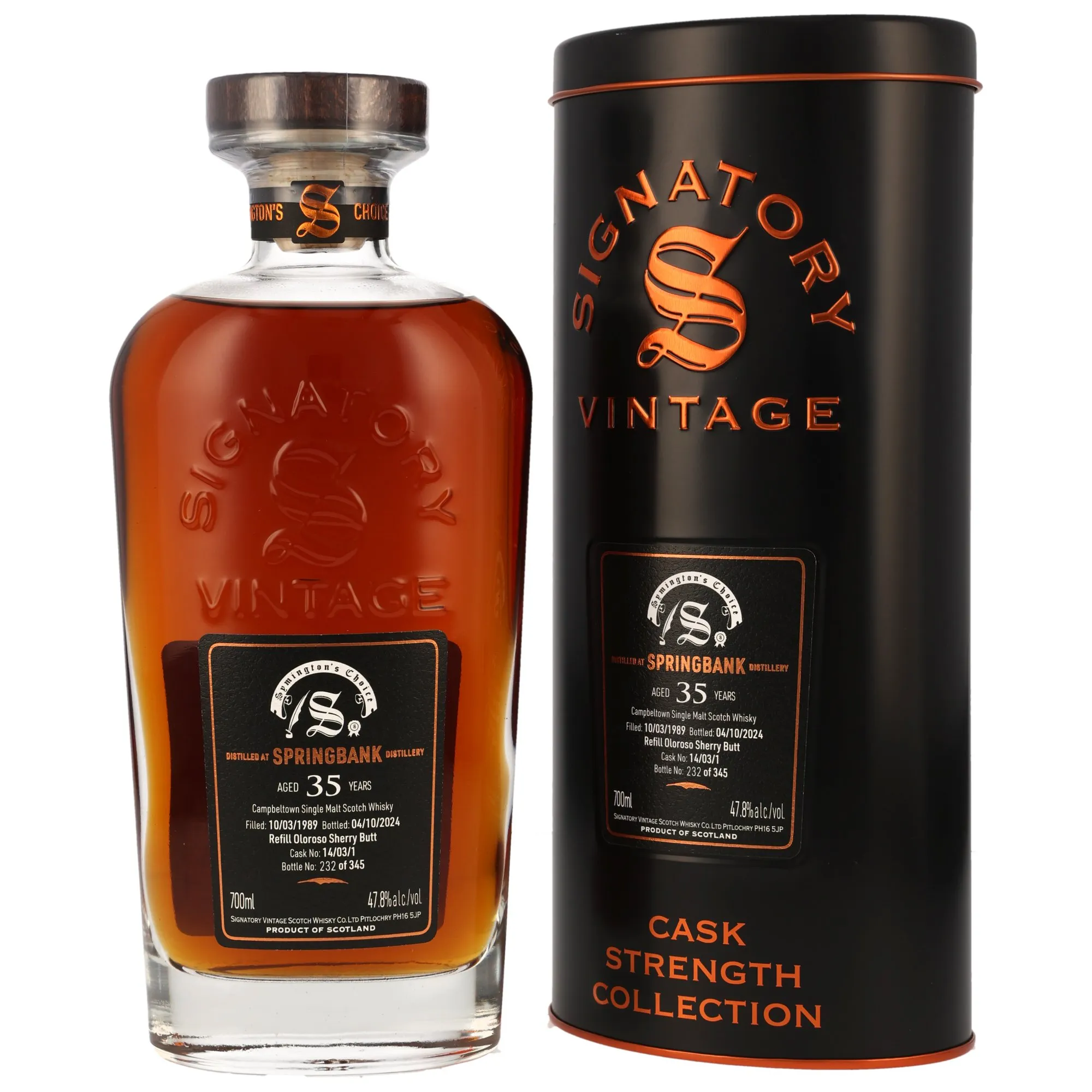 Springbank 1989/2024 - 35 Year Old - #14/03/1 Signatory Symingtons Choice, Sherry Cask, Cask #14/03/1, 1989, Signatory, 47.8%