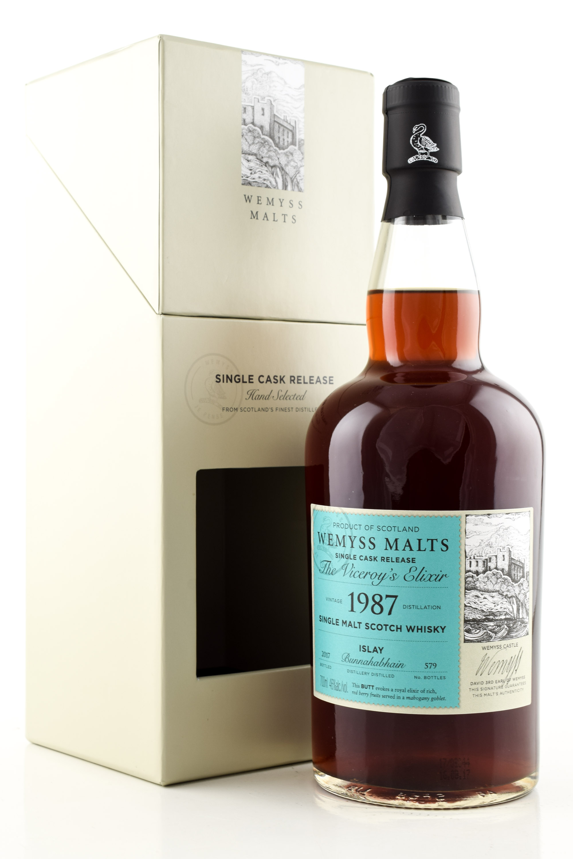 "The Viceroy's Elixier" 1987/2017 Sherry Butt Bunnahabhain Wemyss Malts 46%vol. 0,7l