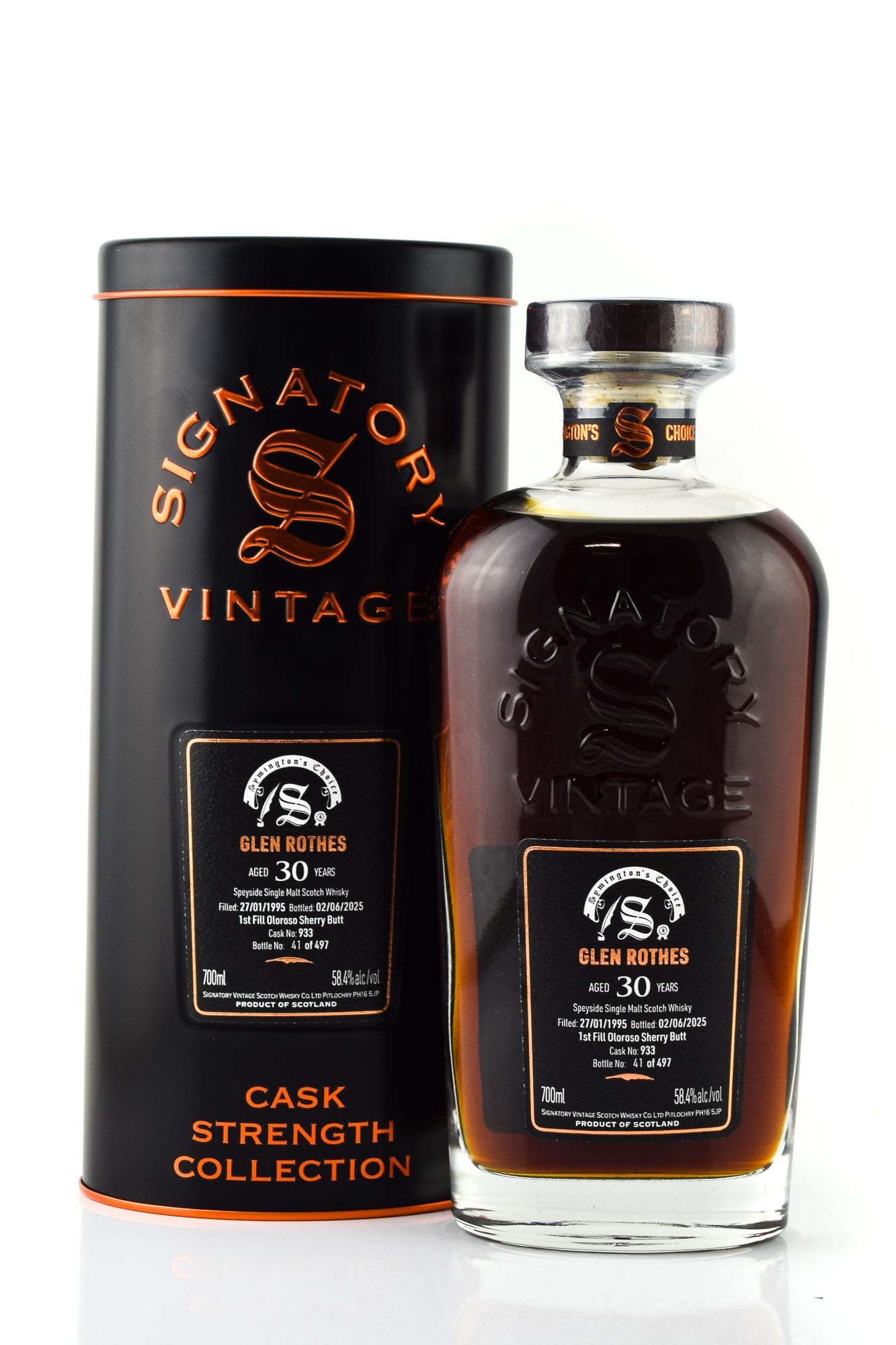 Glenrothes 30 Jahre 1st-fill Oloroso Sherry Butt #933 Signatory Symington’s Choice