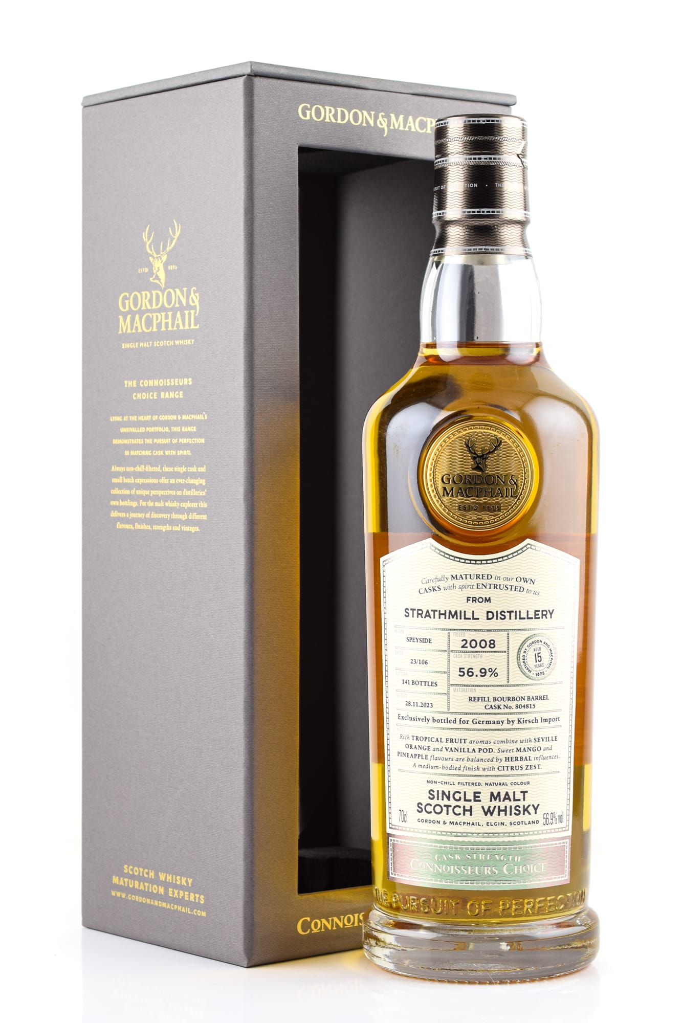 Strathmill 2008/2023 Refill Bourbon Barrel #804815 Gordon & MacPhail Connoisseurs Ch.