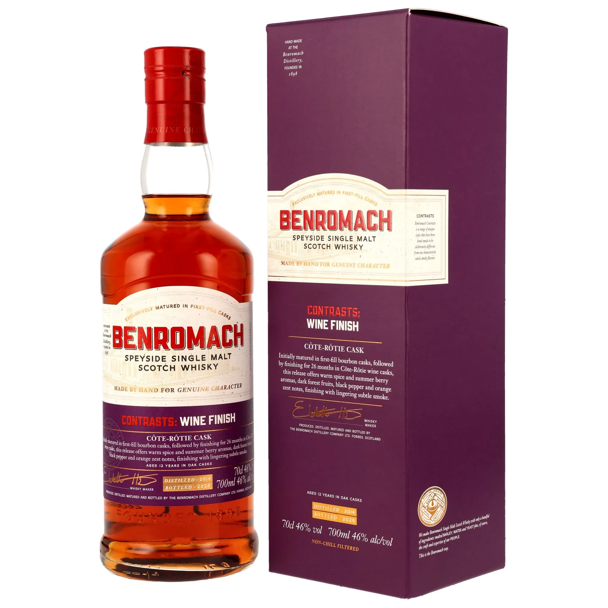 Benromach Contrasts: Cote-Rotie Wine Cask Finish - 2014/2026 - 12 Jahre