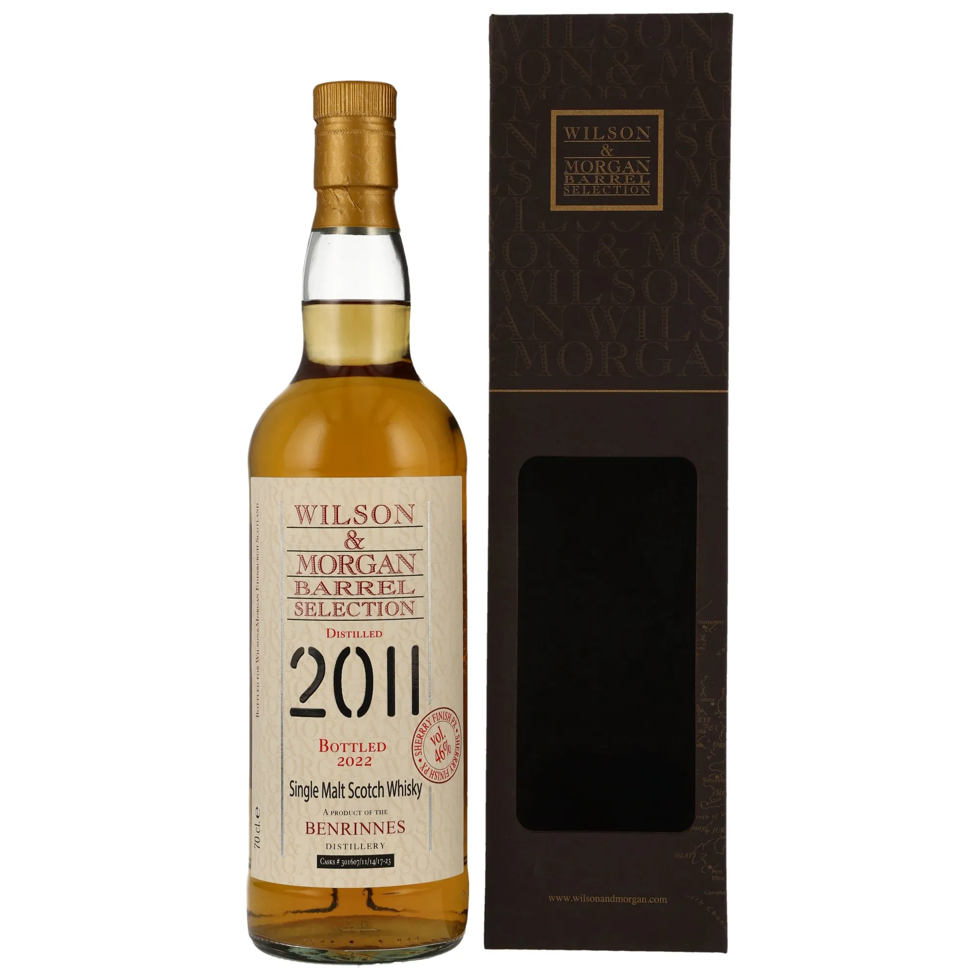 Benrinnes 2011/2022 - 1st Fill PX Sherry Finish #301607/11/14/17-23 - Wilson & Morgan