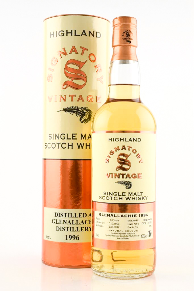 Glenallachie 20 Year Old 1996/2017 hogsheads # 5258 & # 5264 Vintage Signatory 43% vol. 0,7l