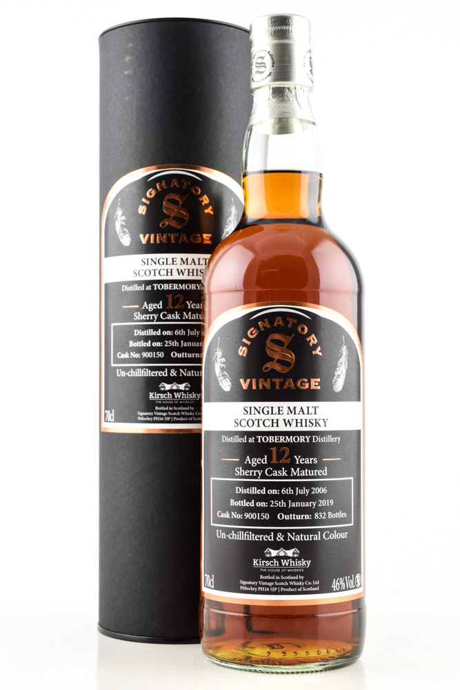 Tobermory 12 Year Old 2006/2019 Sherry Cask # 900150 Vintage Signatory 46% vol. 0,7l