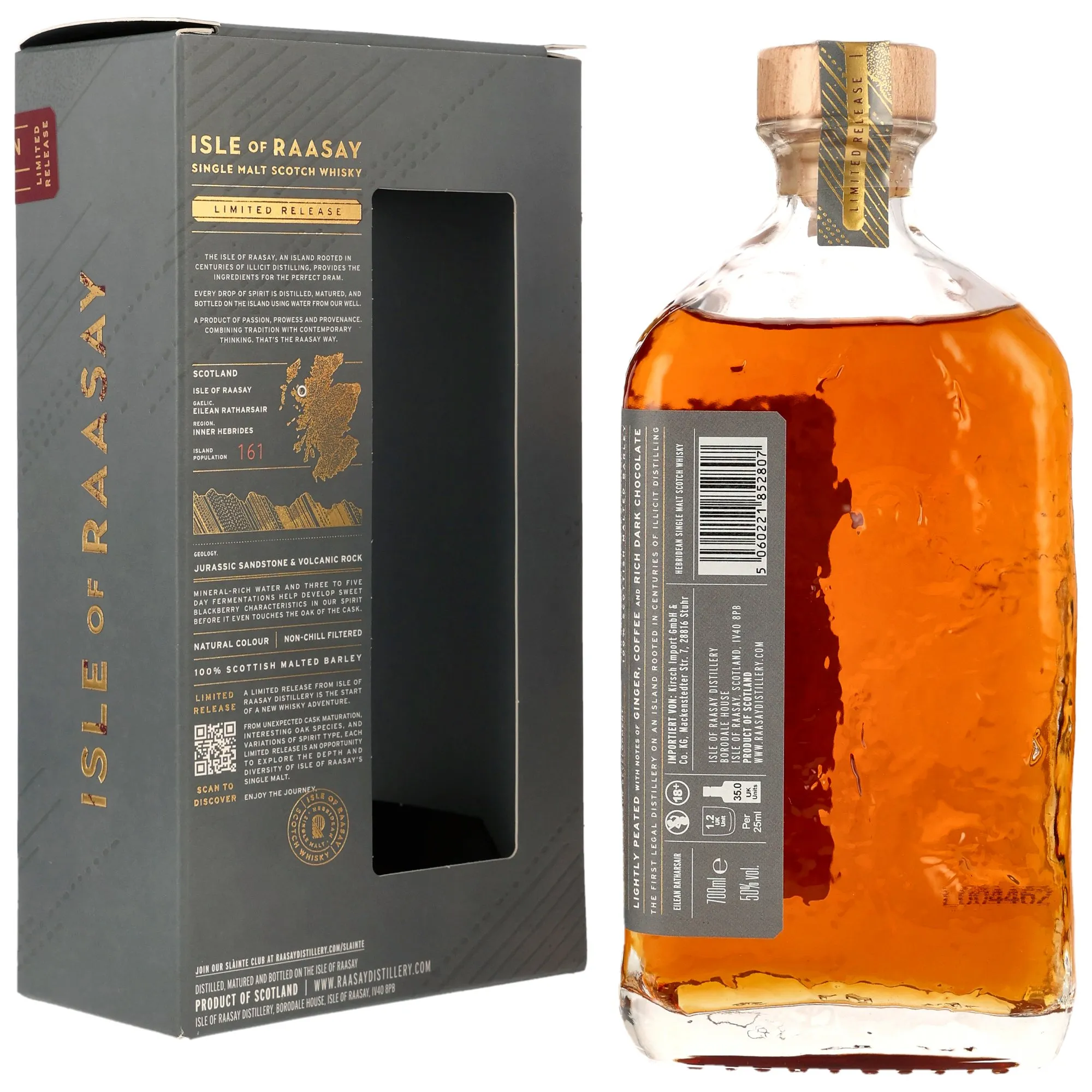 Isle of Raasay Single Malt Whisky - Oak Species: Hungarian Oak Oloroso Sherry Barrique