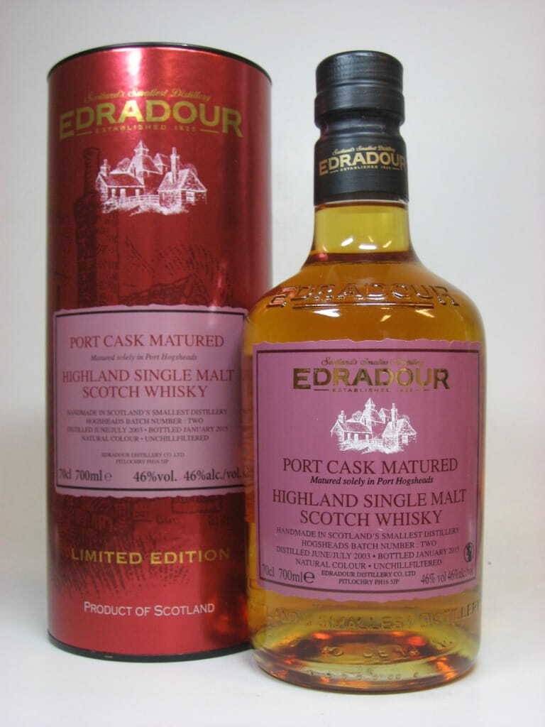 Edradour 2003/2015 Batch #2 Port Cask Matured 46%vol. 0,7l Edradour 2003/2015 Batch #2 Port Cask Matured 46%vol. 0,7l