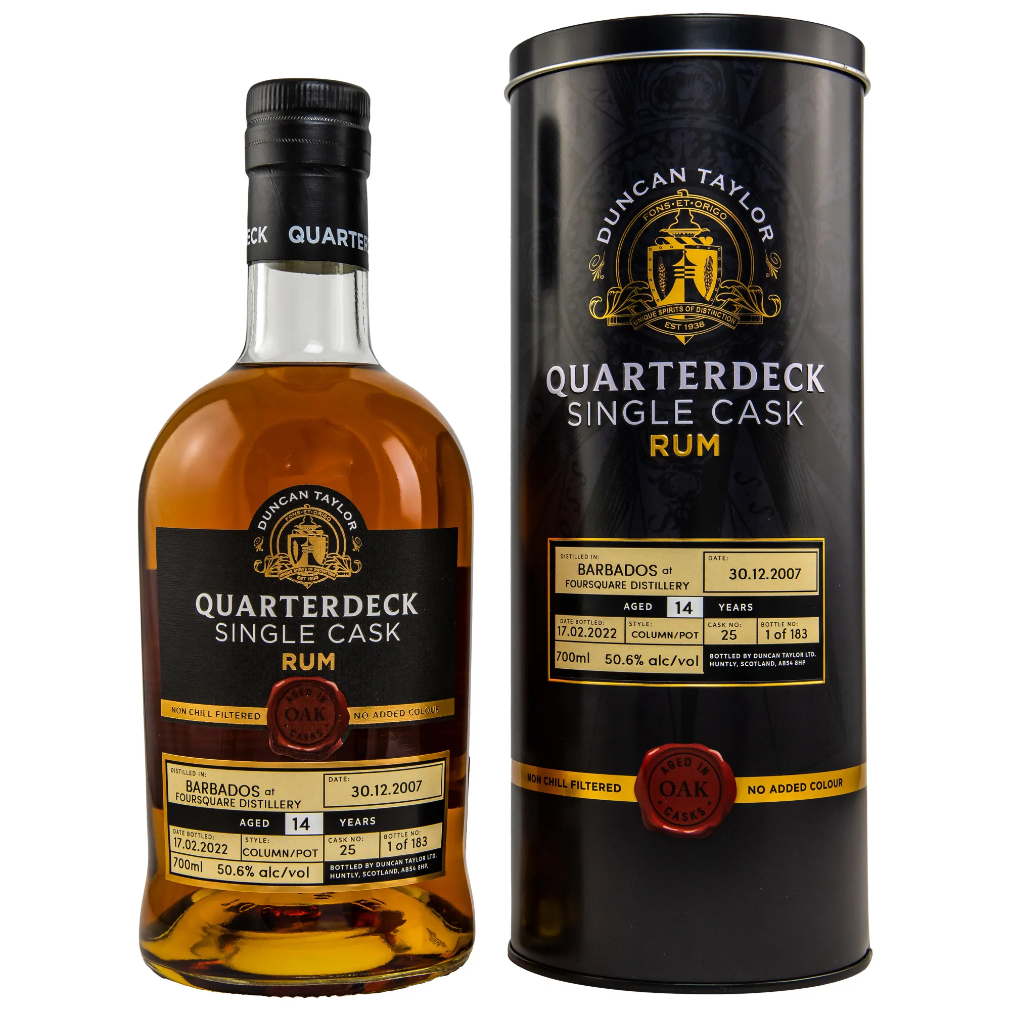 Barbados 2007/2022 - 14 Jahre - Quarterdeck Rum #25 (Duncan Taylor)