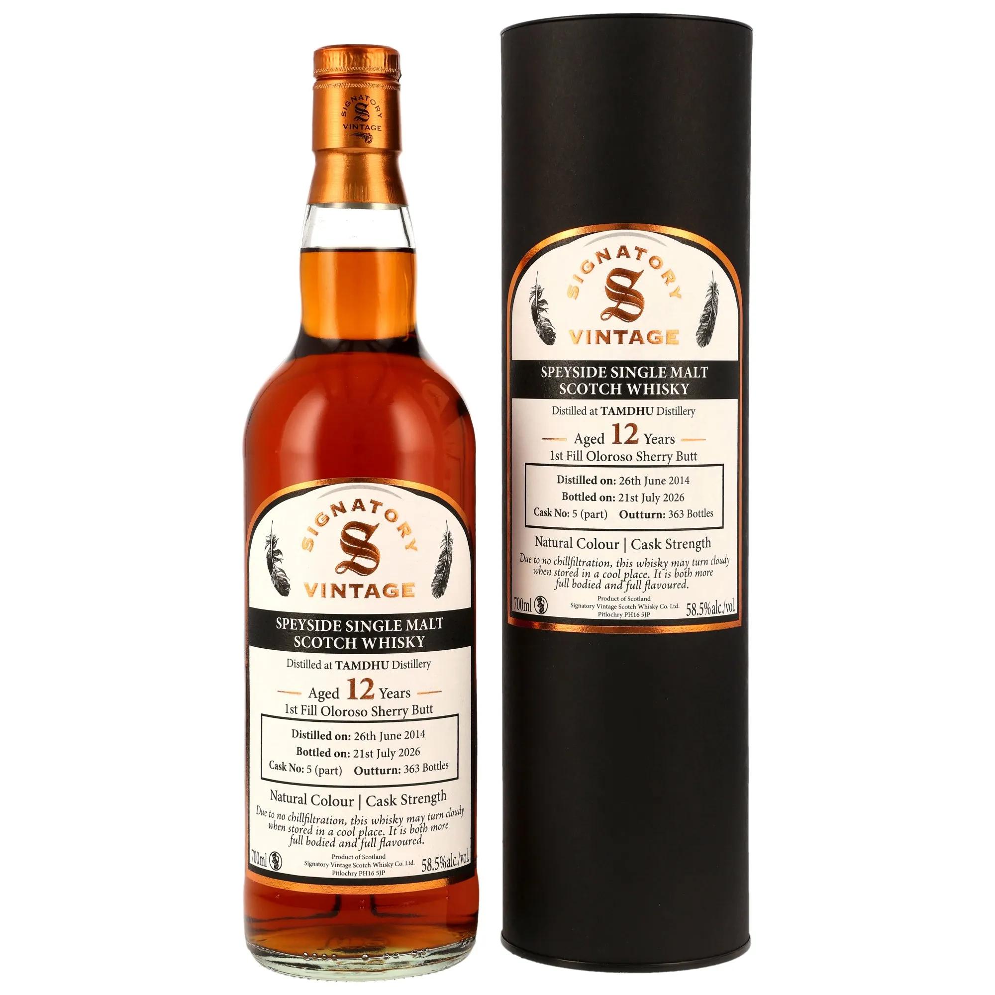 Tamdhu 2014/2026 - 12 Year Old - 1st Fill Oloroso Sherry Butt #5 - Sig CS