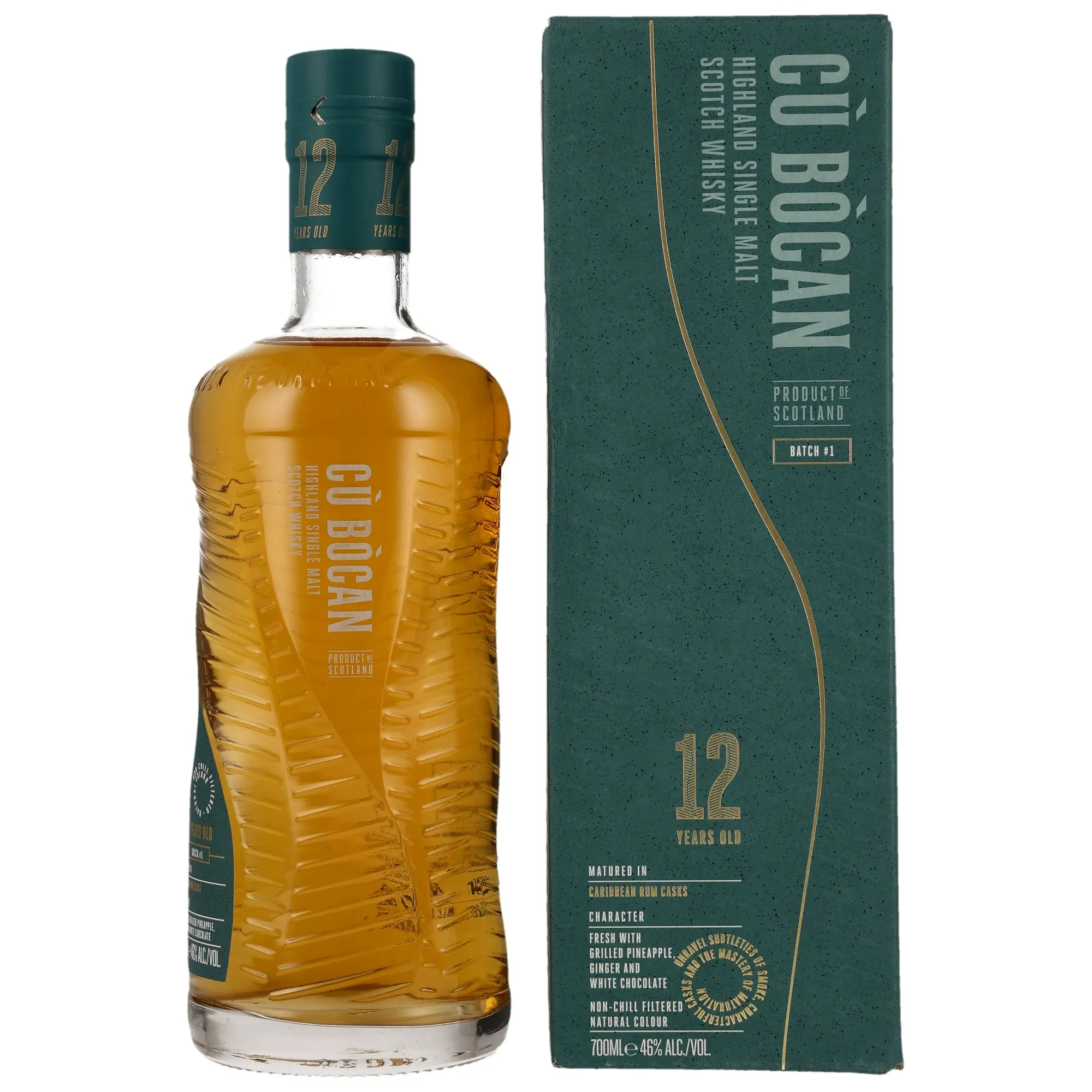 Tomatin Cù Bòcan 12 Year Old, Caribbean Rum Cask, Batch No. 1, 2023, 46%
