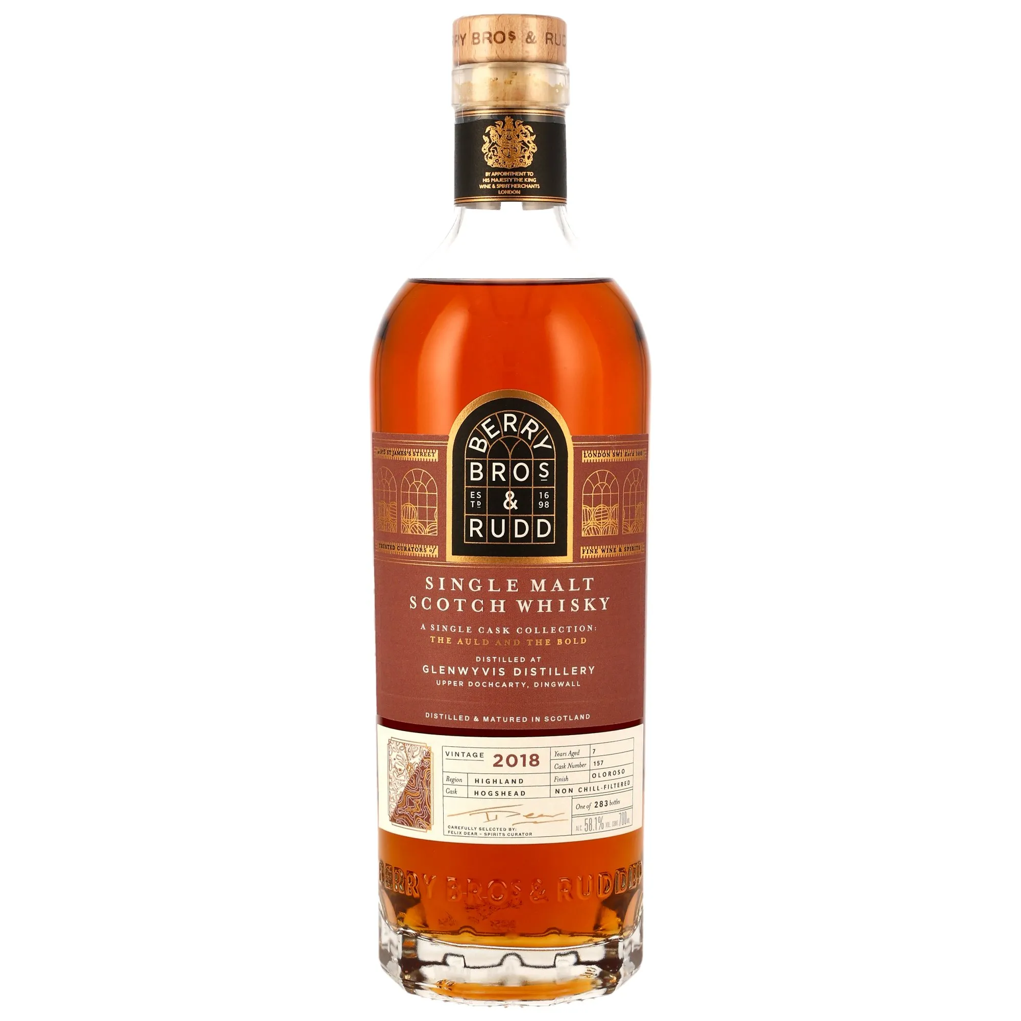 GlenWyvis 2018 - 7 Jahre - Oloroso Sherry Cask Finish #157 The Auld & The Bold (Berry Bros & Rudd)
