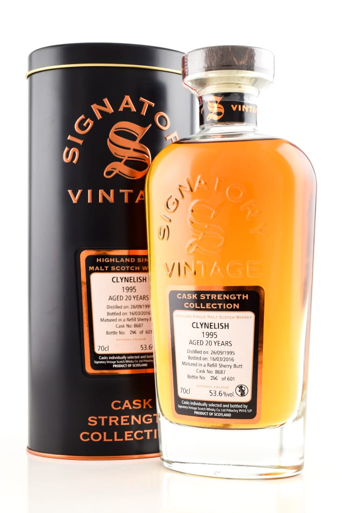 *Clynelish 20 Jahre 1995/2016 Refill Sherry Butt #8687 Signatory Cask strength Coll. 53,6%vol. 0,7l