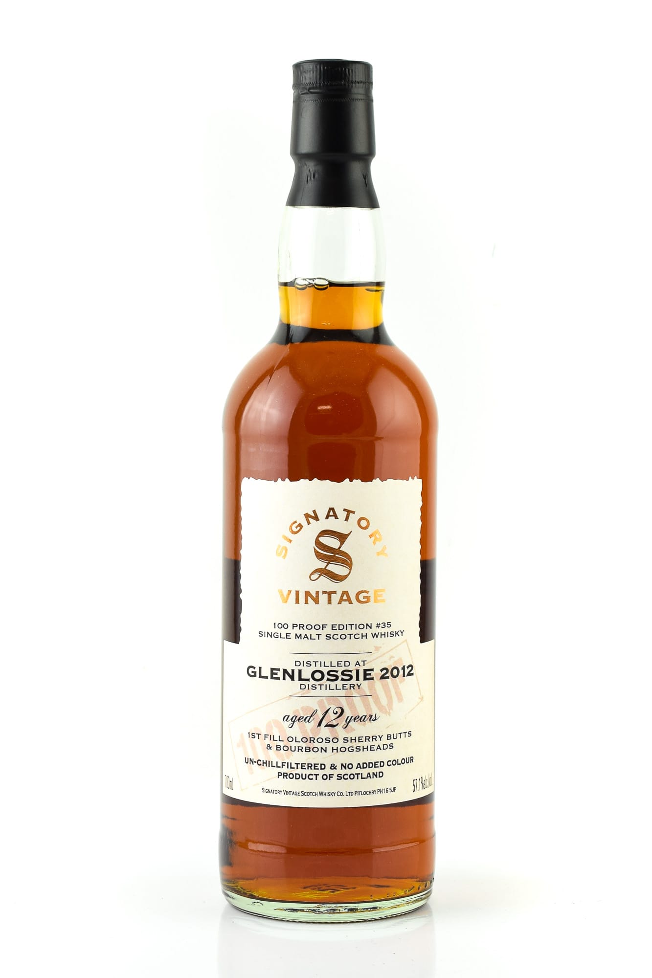 Glenlossie 2012 100 Proof Edition #35 Signatory Vintage