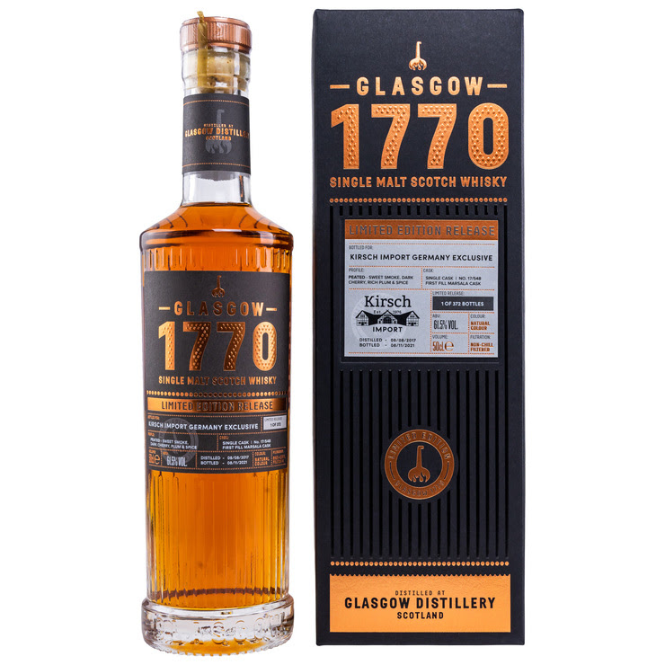 1770 Glasgow 4 year old 2017/2021 1st-fill Marsala Cask #17/548 61,5%vol. 0,5l