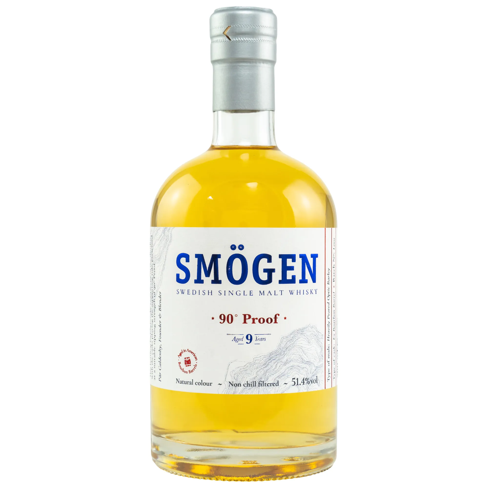 Smögen 90 Proof 9 Year Old, Bourbon Cask, Batch No. L002, 2022, 51.4%