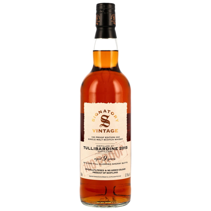Tullibardine 2015 100 Proof Edition #44 Signatory Vintage