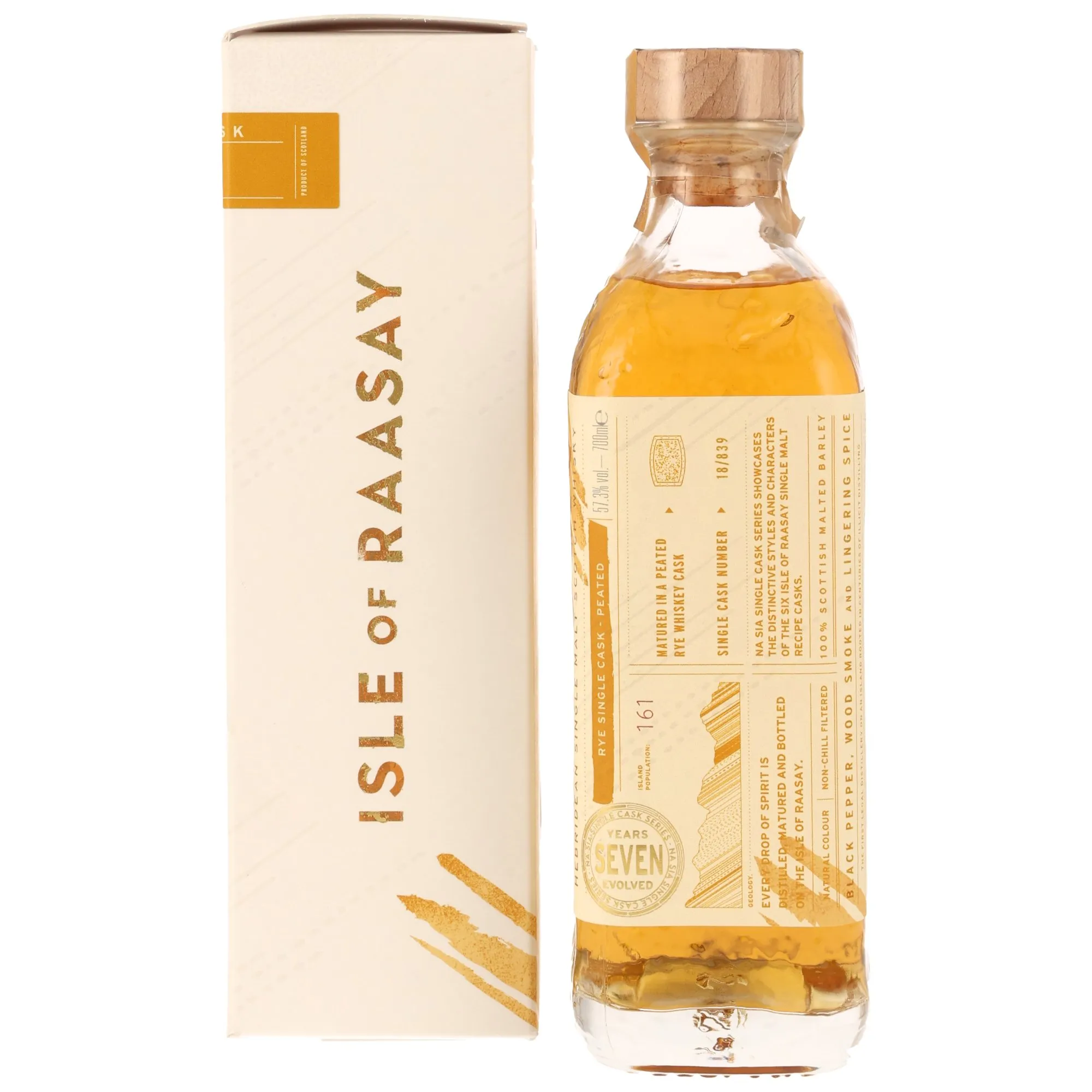 Isle of Raasay 2018/2026 - 7 Year Old - Single Malt Whisky - Peated Rye Whisky Single Cask #18/839