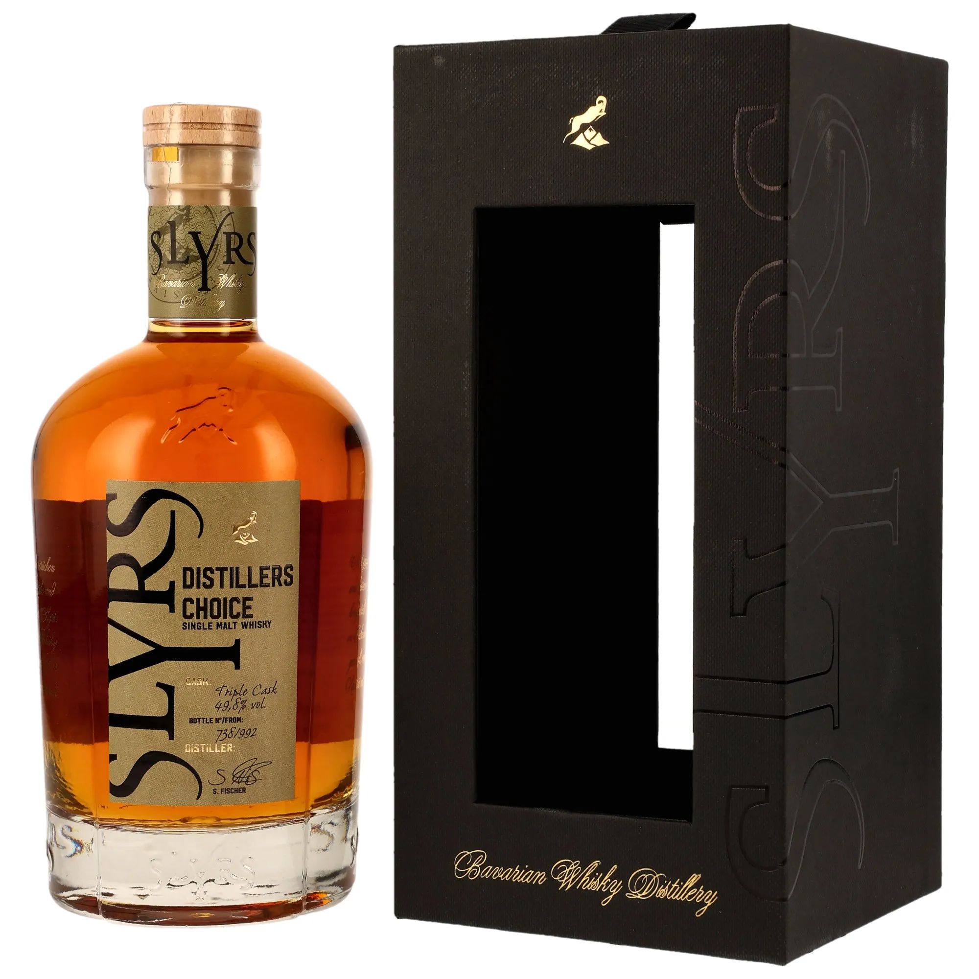 Slyrs Distillers Choice Triple Cask, Cognac, Maple Syrup & American White Oak Cask, Batch No. LDC25B, 2025, 49.8%