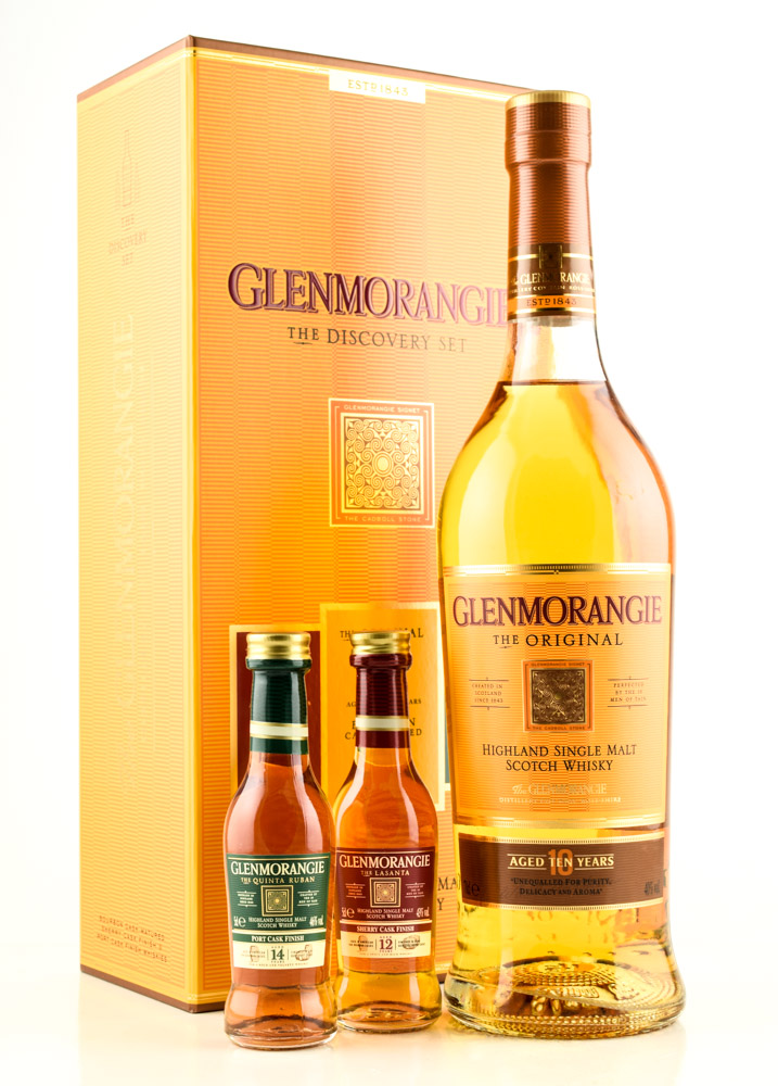 Glenmorangie The Discovery Set 40/43/46%vol. 1x 0,7l & 2x 0,05l Glenmorangie The Discovery Set 40/43/46%vol. 1x 0,7l & 2x 0,05l