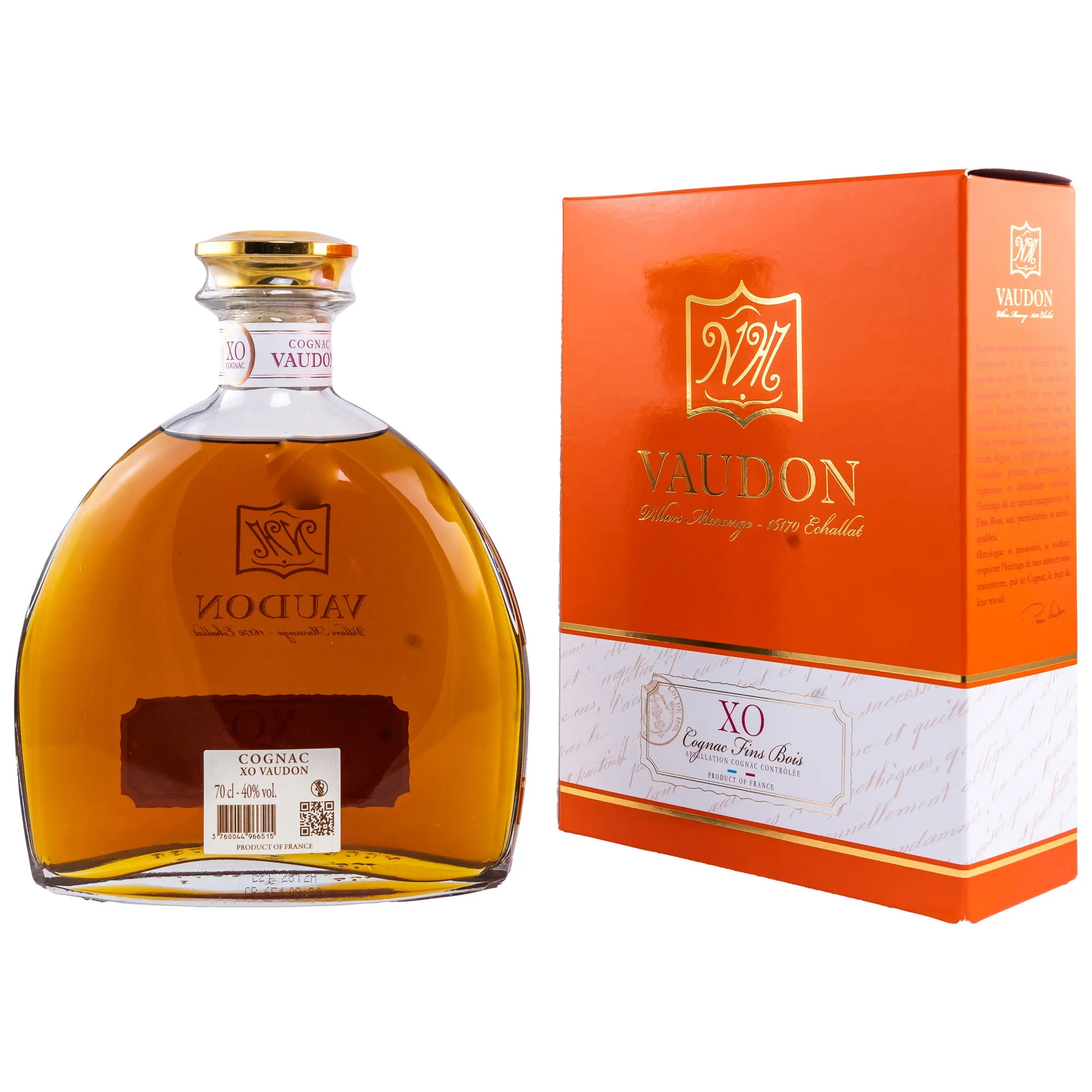 Vaudon Cognac XO Carafe Fins Bois
