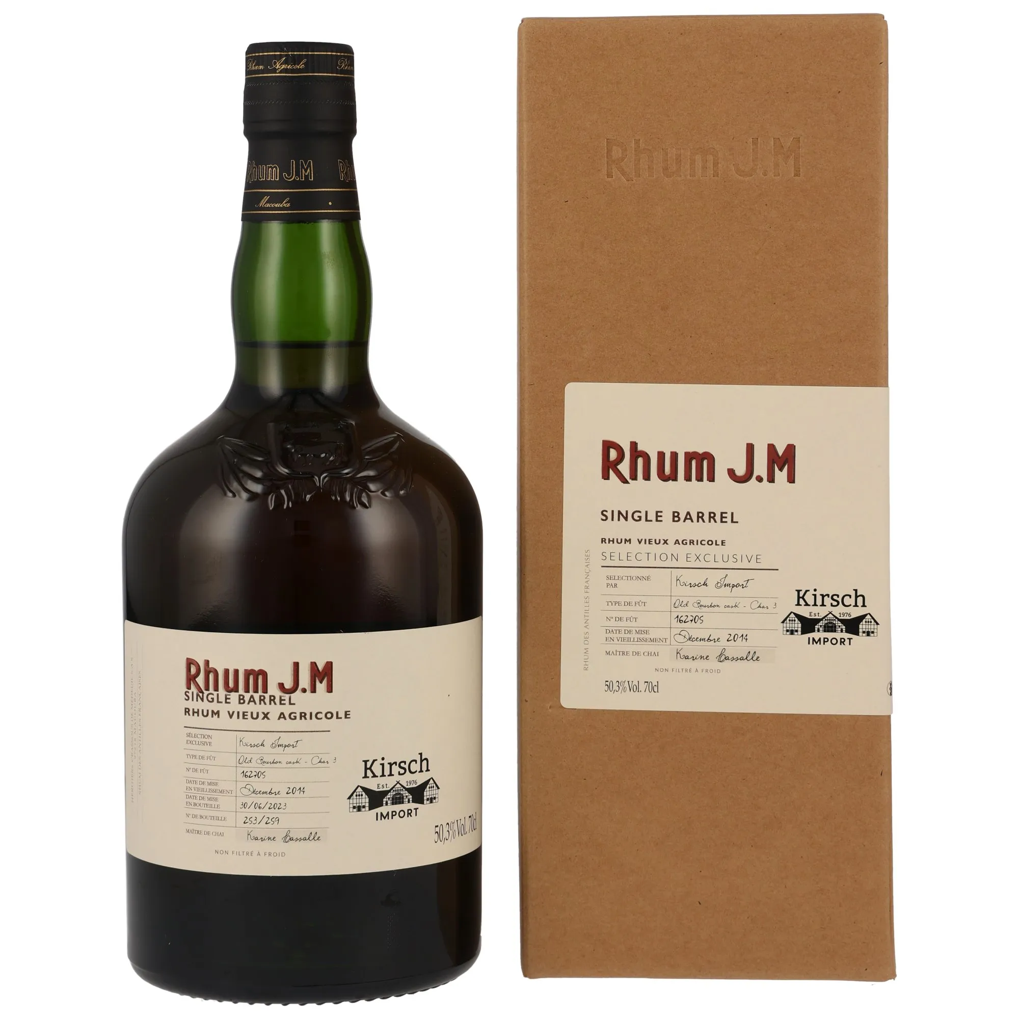 Rhum J.M 2014/2023 - 8 Jahre - Single Barrel Fut # 162705