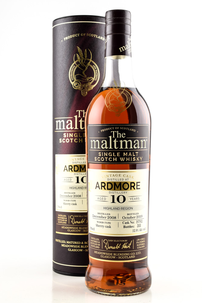 Ardmore 10 Jahre 2008/2019 Sherry Cask #197912 The Maltman 52,9%vol. 0,7l