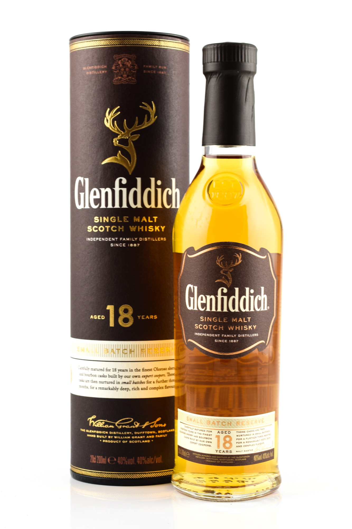 Glenfiddich 18 Jahre 40%vol. 0,2l Glenfiddich 18 Jahre 40%vol. 0,2l