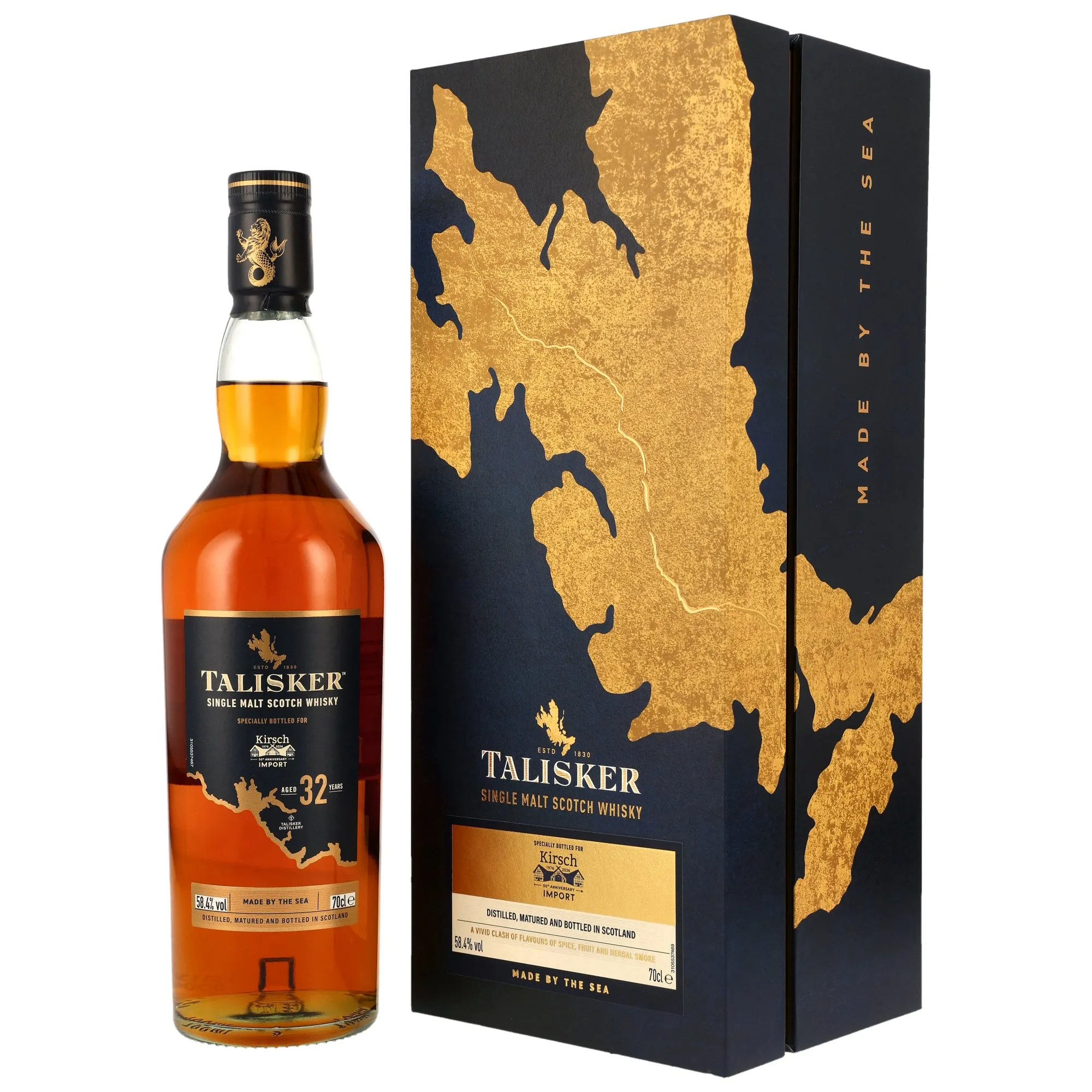 Talisker 1993/2026 - 32 Year Old - Charred American Oak HHD Finish - 50th Anniversary Kirsch Import