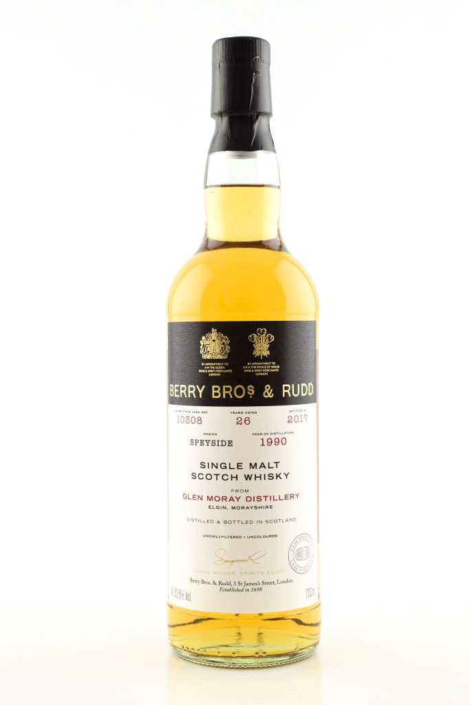 Glen Moray 26 Jahre 1990/2017 Cask #10308 Berry Bros. & Rudd 52,5%vol. 0,7l