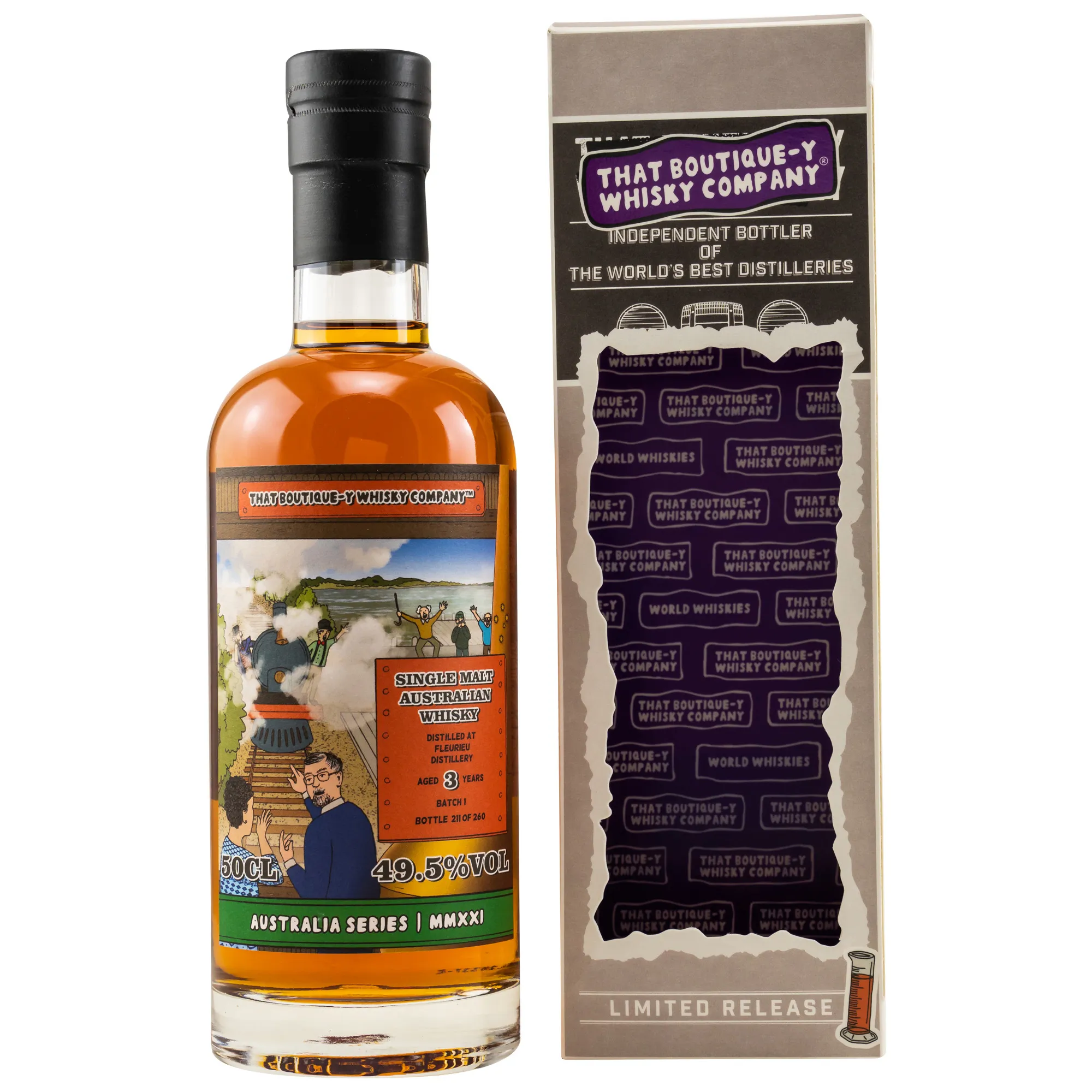 Fleurieu 3 Year Old, Sherry Cask, Batch No. 1, 2018, That Boutique-Y Whisky Company, 49.5%